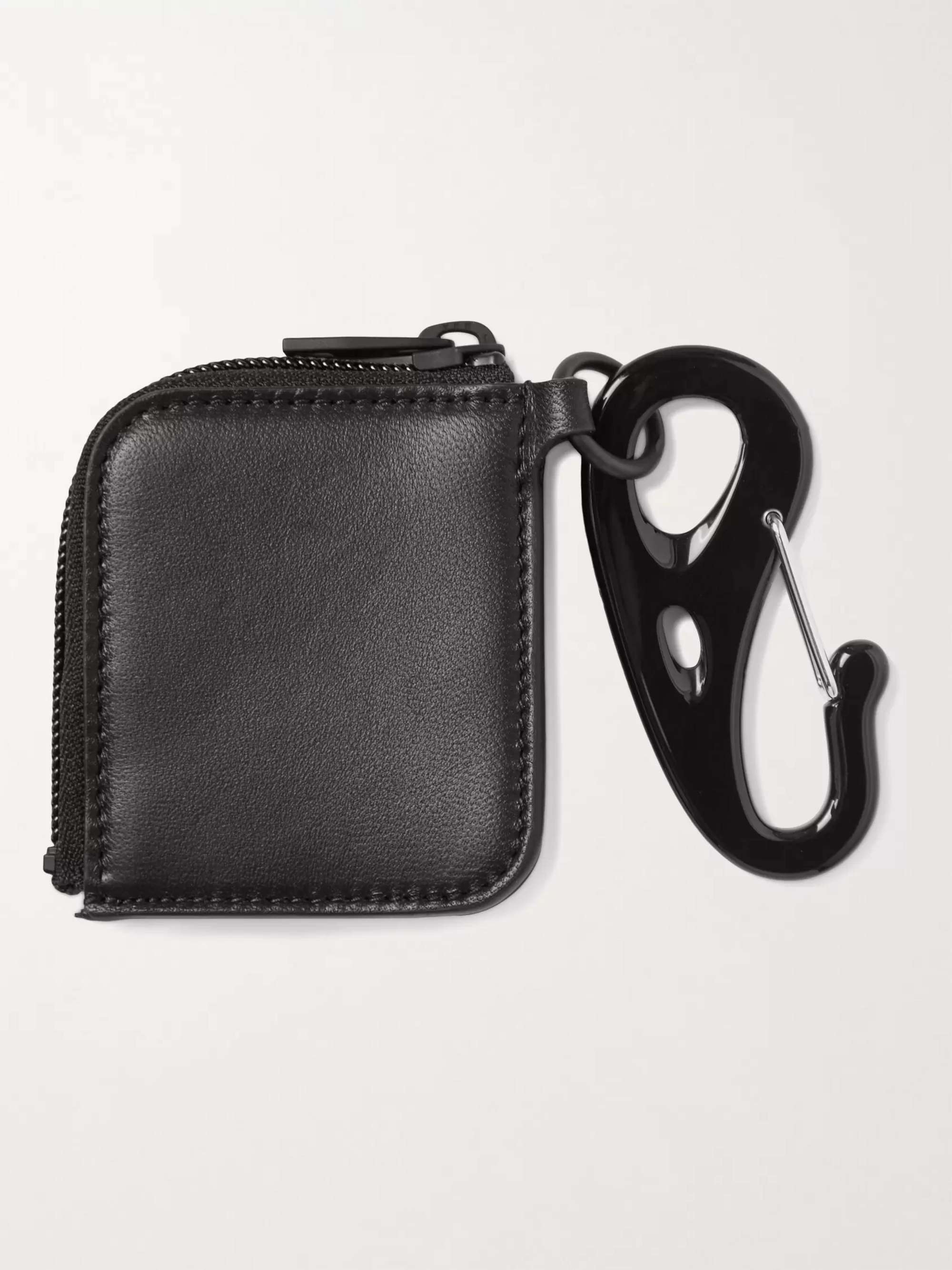 MCQUEEN Logo-Print Leather AirPods Case