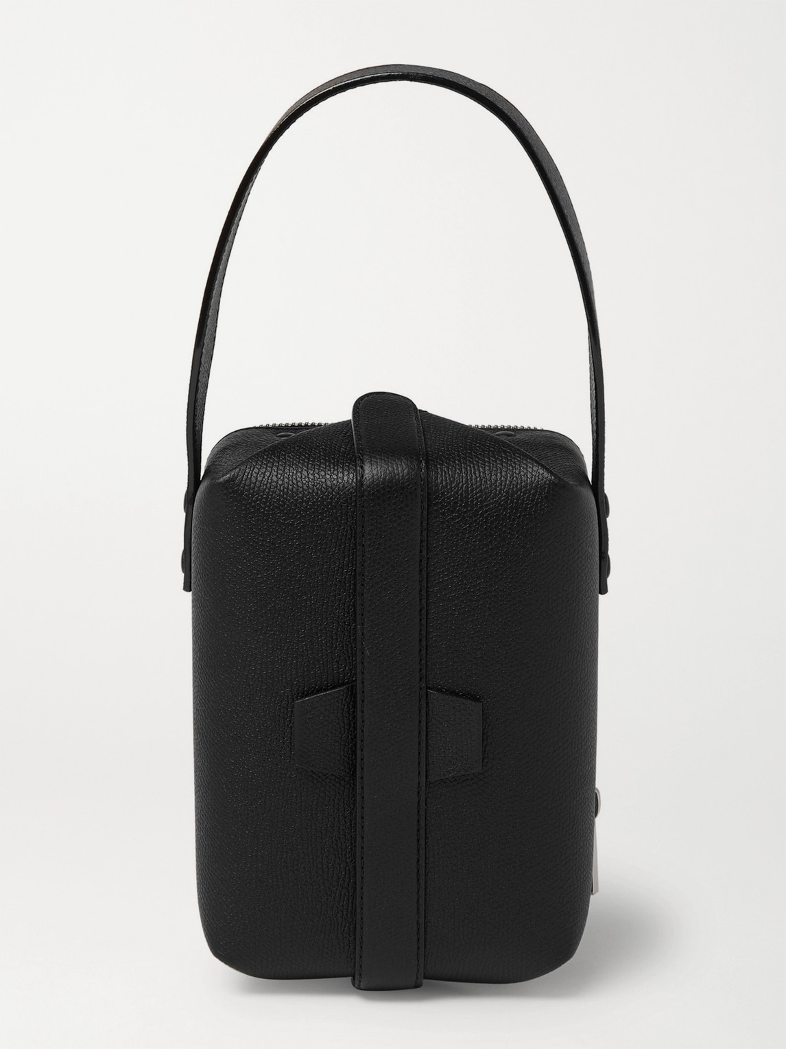 Valextra Pebble-grain Leather Tote Bag In Black