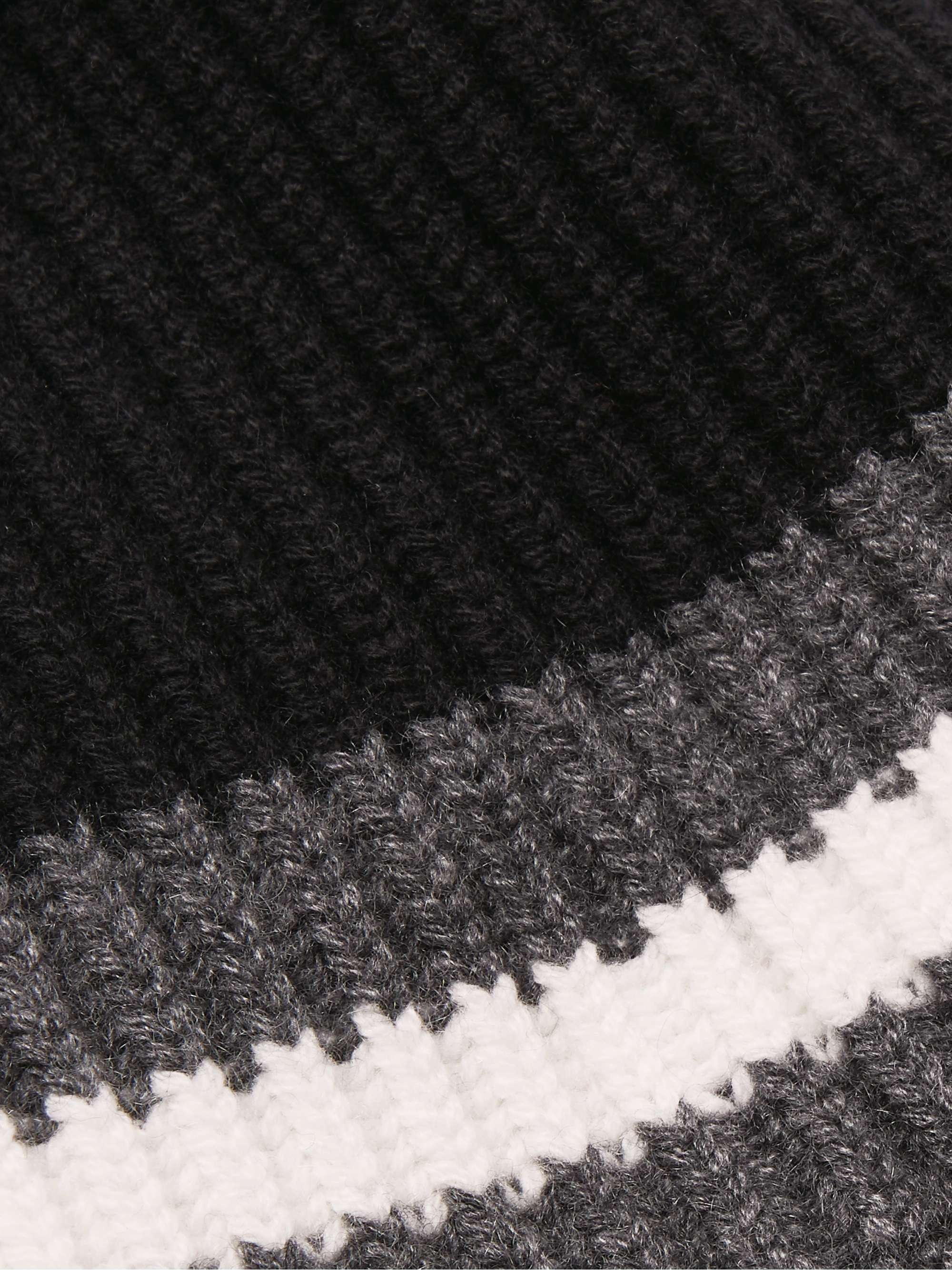 DOLCE&GABBANA Ribbed Striped Cashmere Beanie