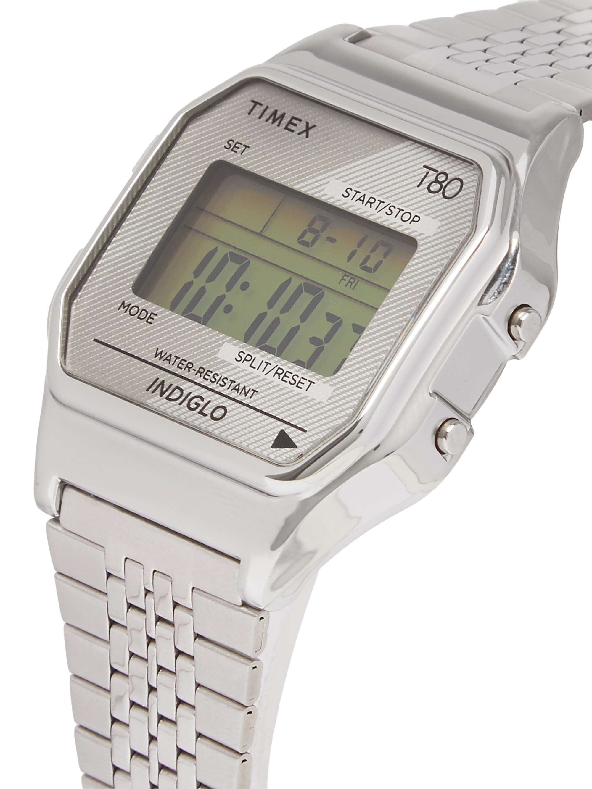 TIMEX T80 34mm Stainless Steel Digital Watch