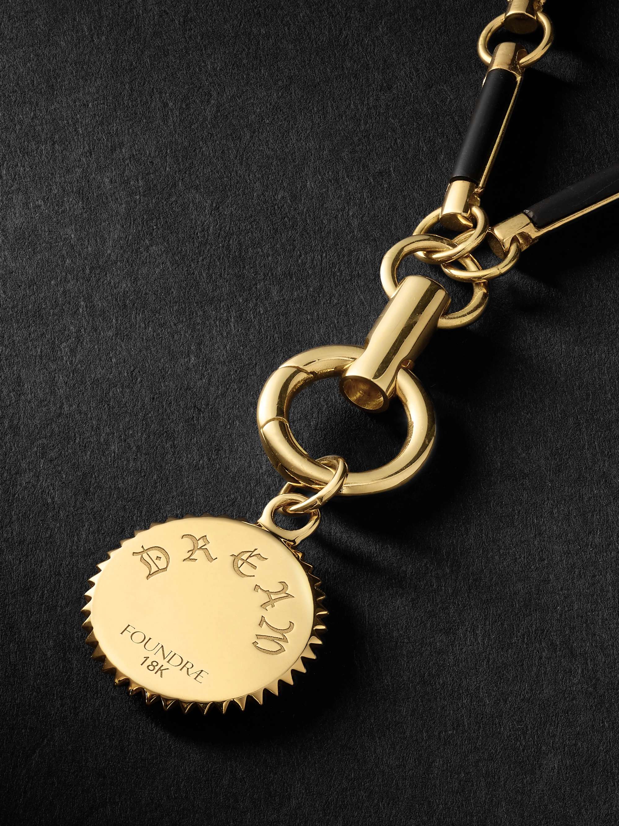 FOUNDRAE Dream 18-Karat Gold, Diamond and Onyx Necklace