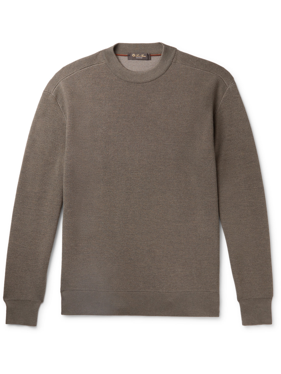 Loro Piana Hudson Virgin Wool, Silk And Cashmere-blend Sweater In Brown