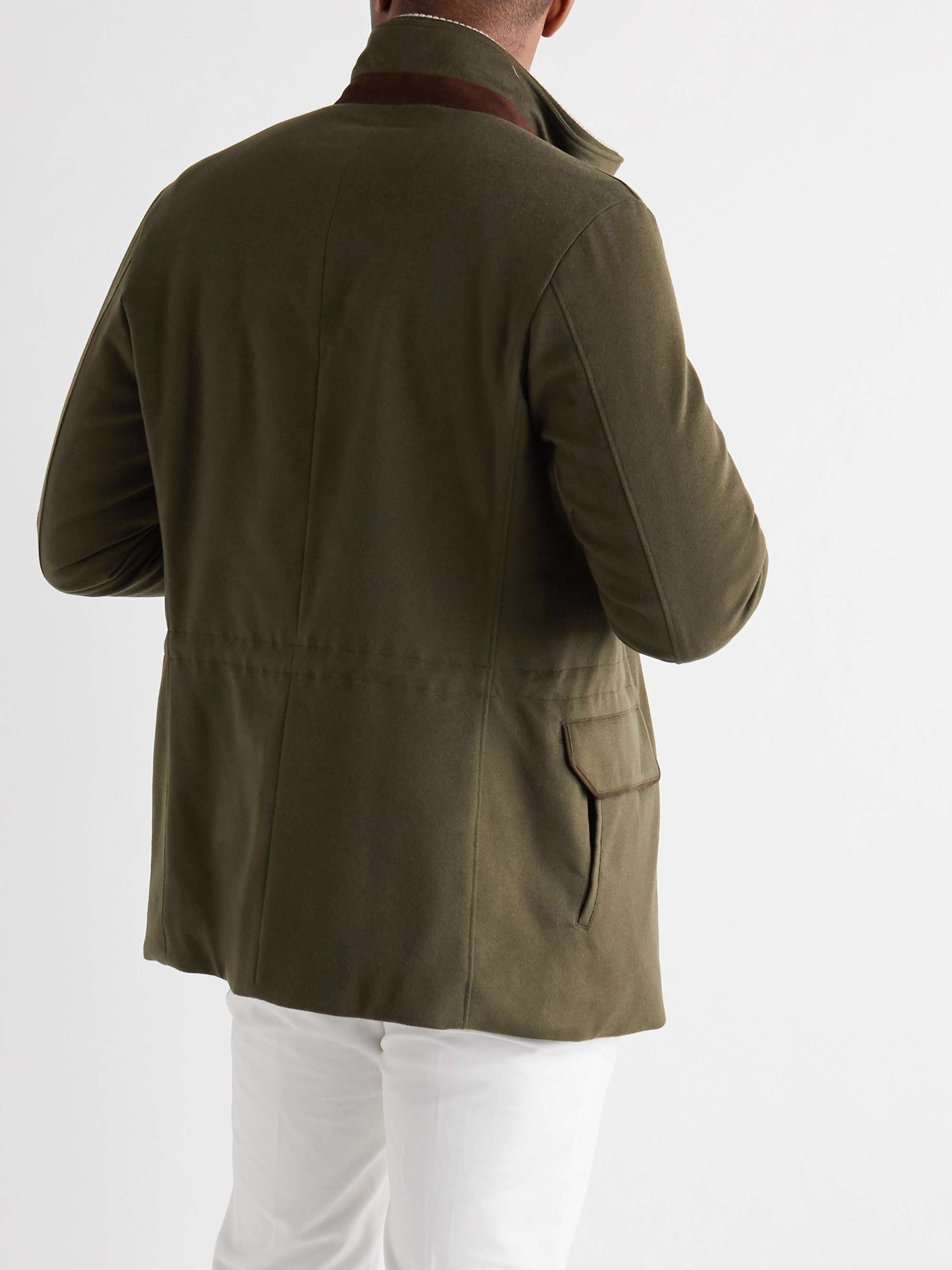 Suede- and Leather-Trimmed Storm System® Cashmere-Blend Field Jacket