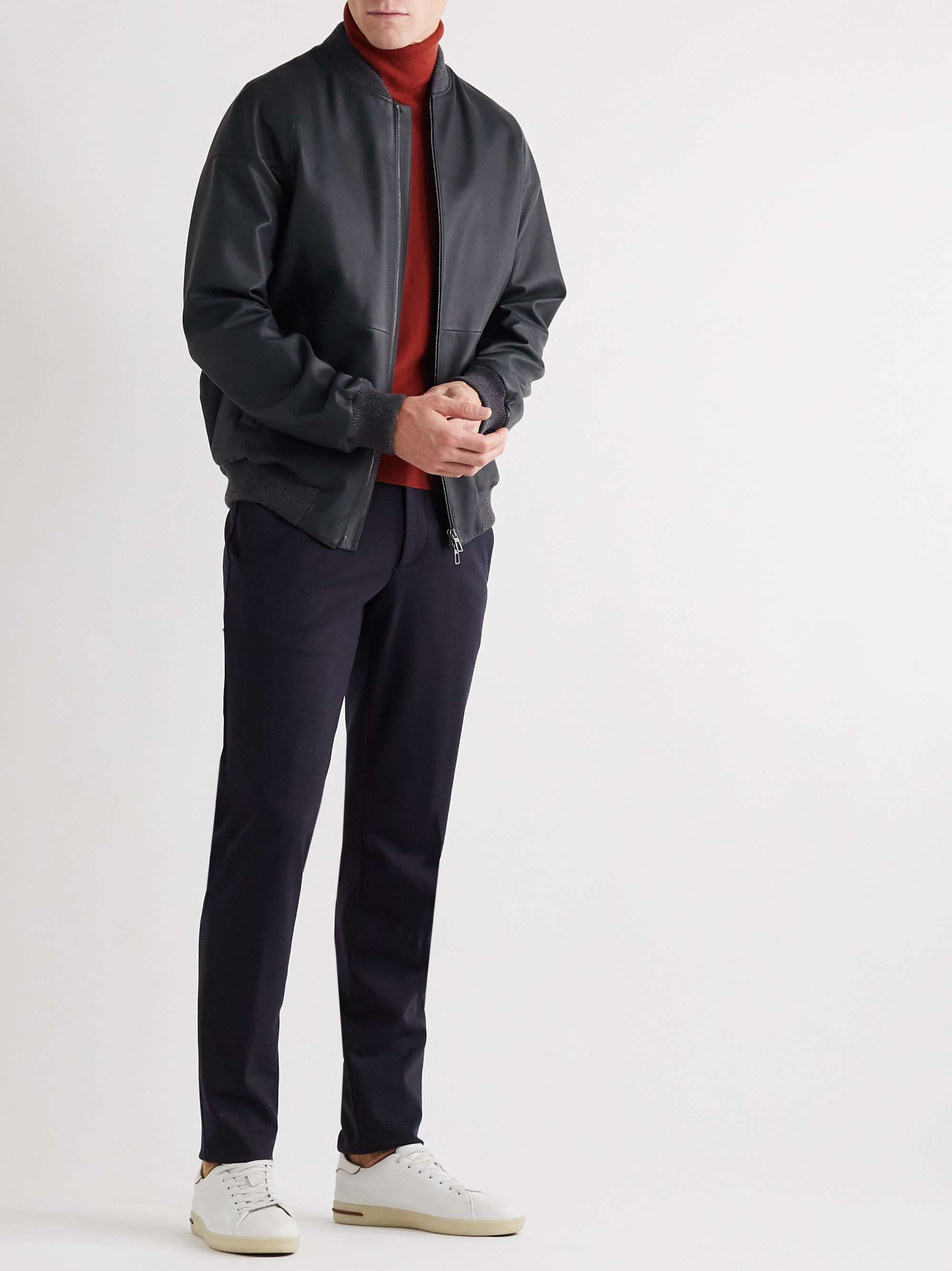LORO PIANA Slim-Fit Virgin Wool-Blend Trousers
