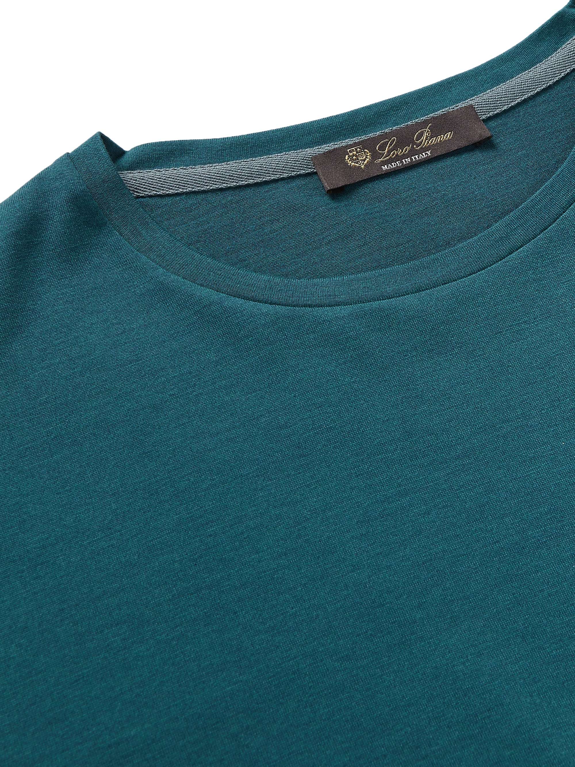 LORO PIANA Slim-Fit Silk and Cotton-Blend Jersey T-Shirt