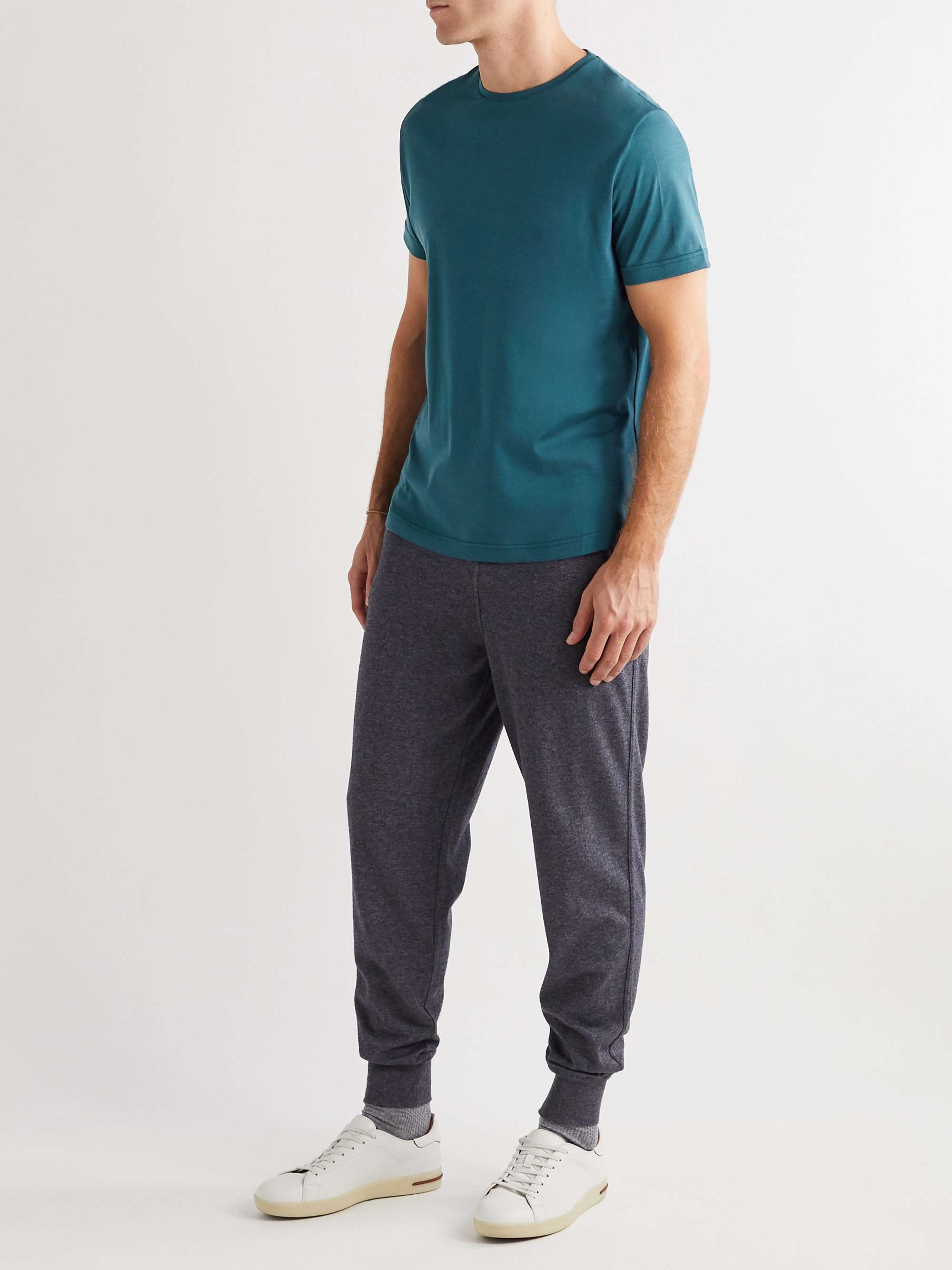 LORO PIANA Slim-Fit Silk and Cotton-Blend Jersey T-Shirt