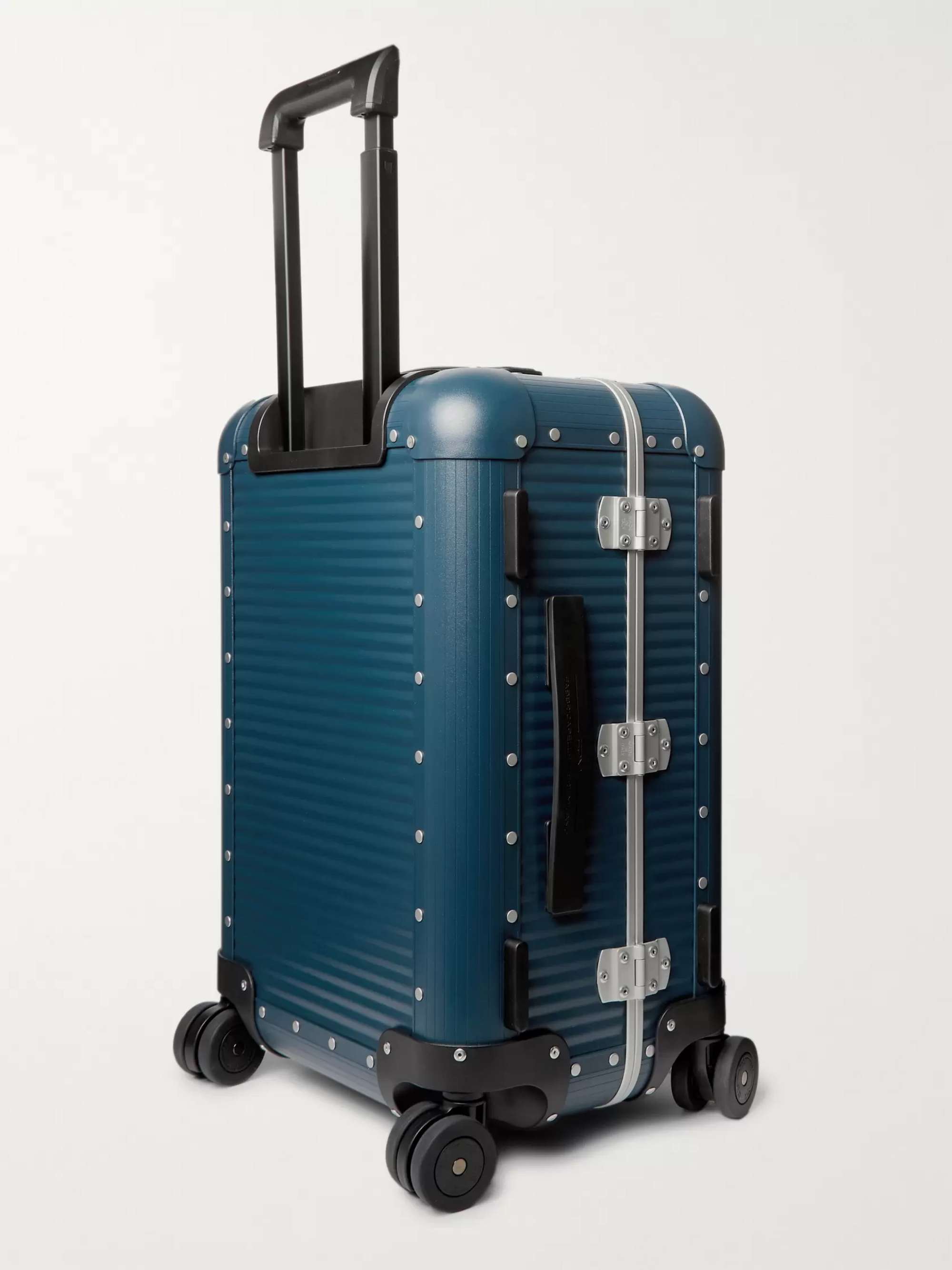 FPM MILANO Spinner 53cm Leather-Trimmed Aluminium Carry-On Suitcase