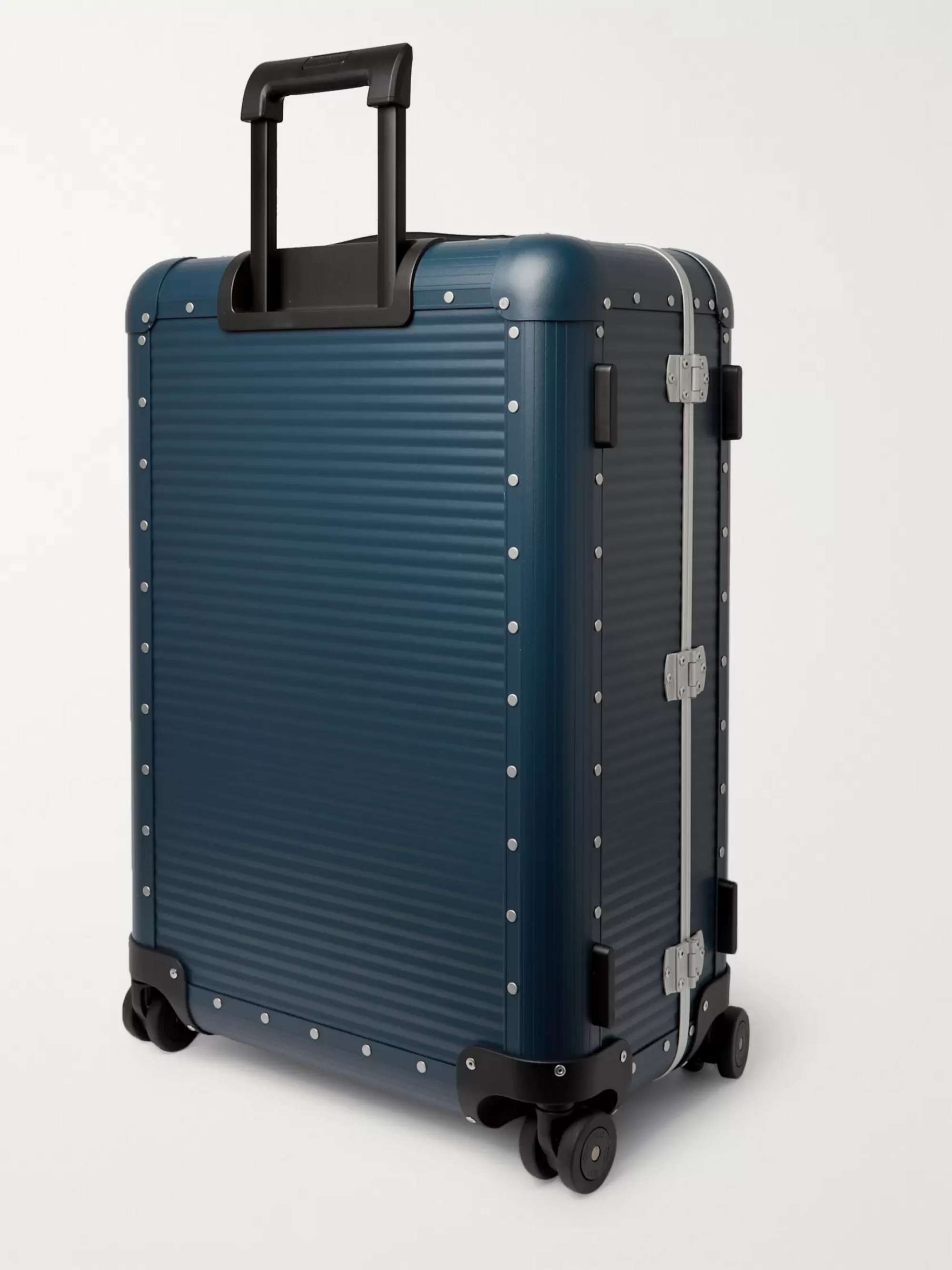 FPM MILANO Spinner 68cm Leather-Trimmed Aluminium Suitcase