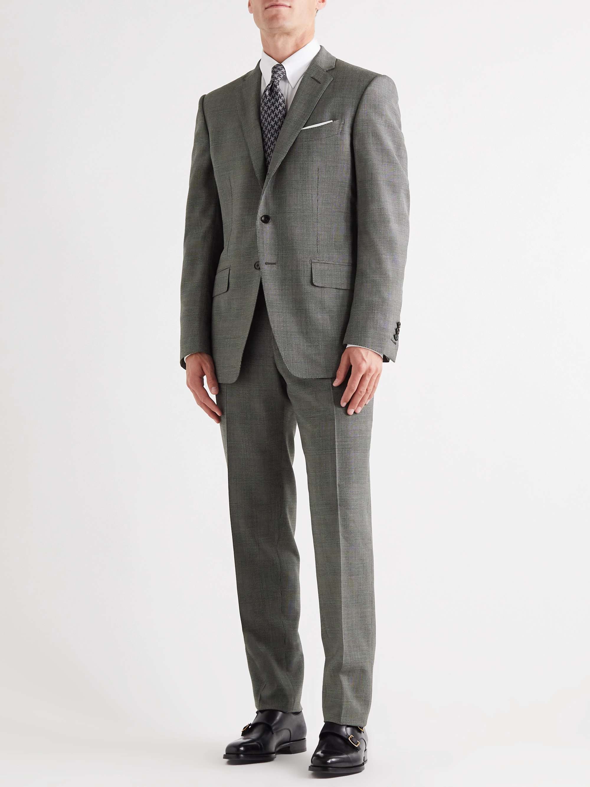 TOM FORD O'Connor Prince of Wales Checked Wool-Blend Suit Jacket