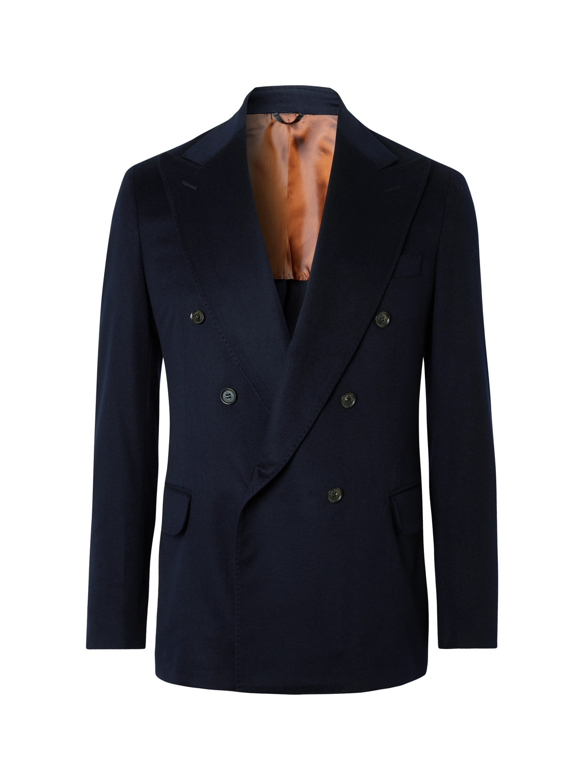 Loro Piana Double-breasted Cashmere Blazer In Blue