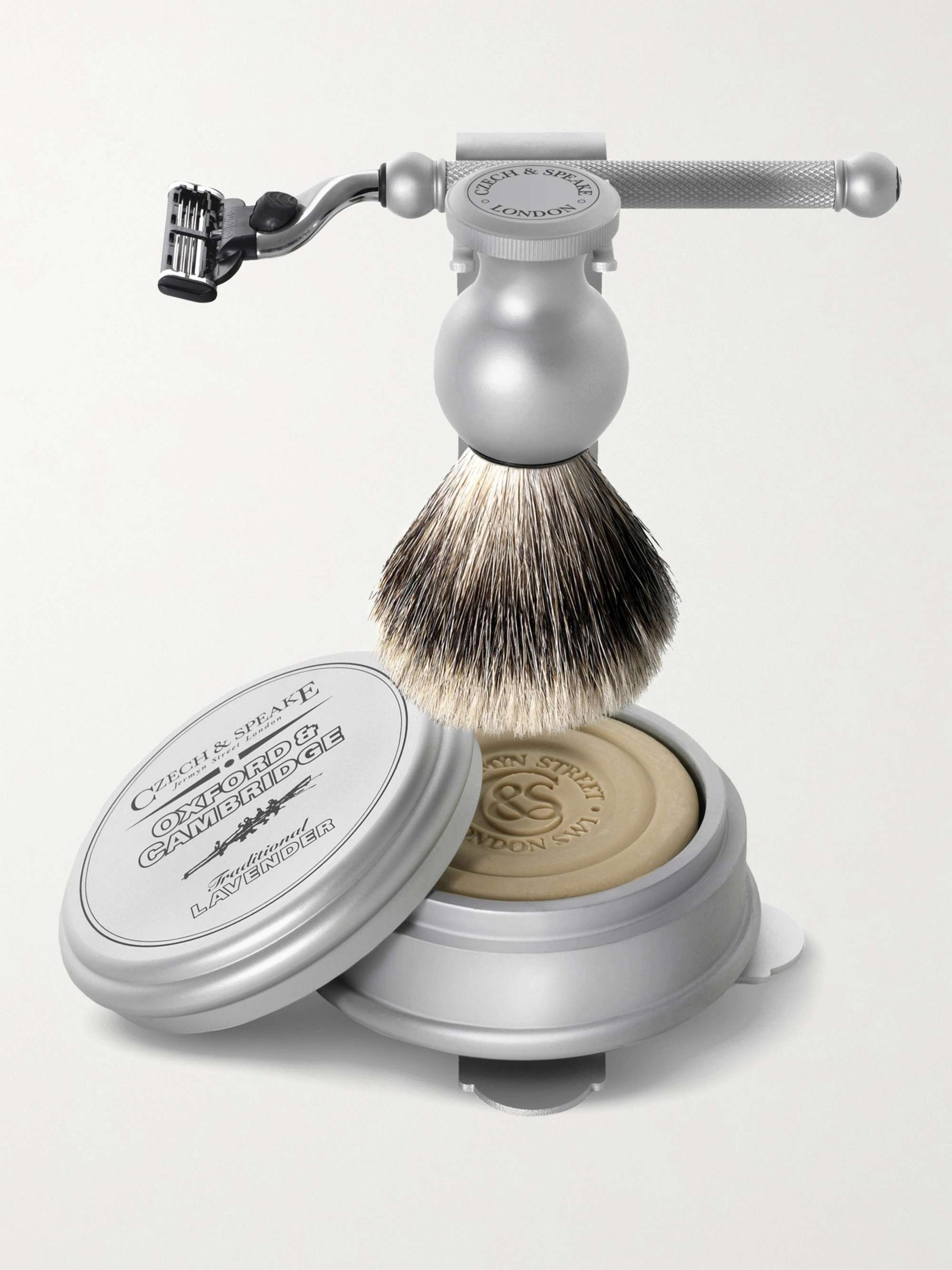 CZECH & SPEAKE Oxford & Cambridge Shaving Set & Stand
