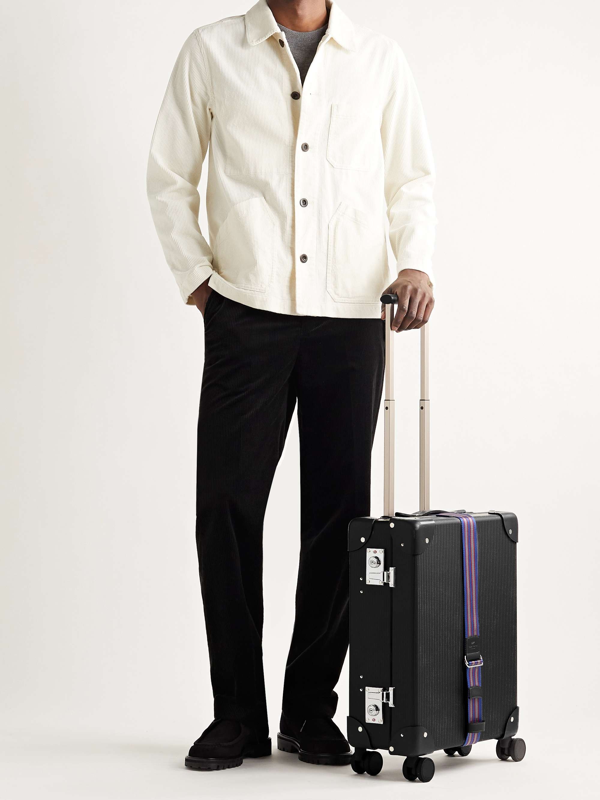 GLOBE-TROTTER + No Time to Die 18" Leather-Trimmed Carbon Fibre Carry-On Suitcase