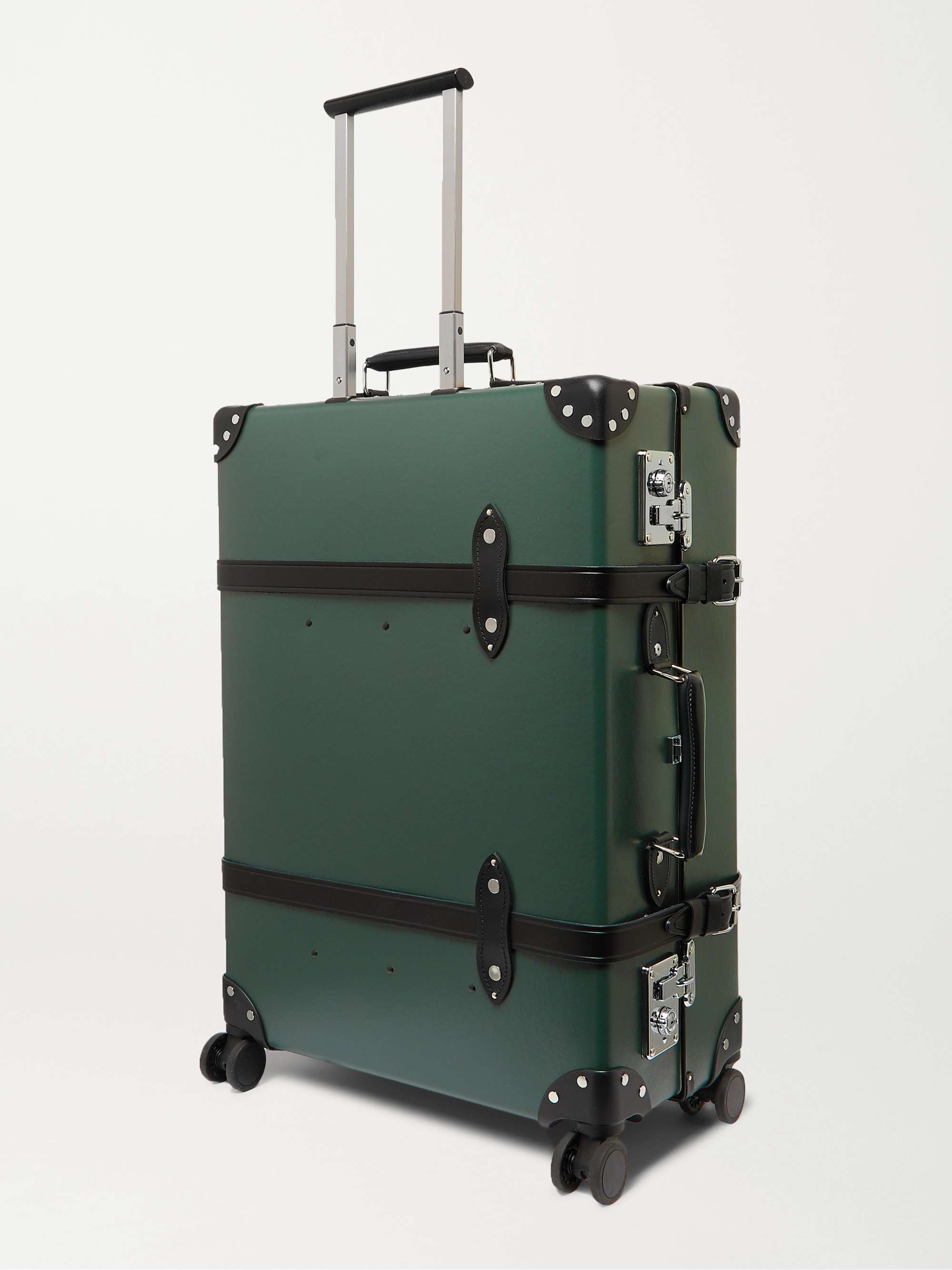 GLOBE-TROTTER + No Time to Die Large Check-In Leather-Trimmed Trolley Suitcase