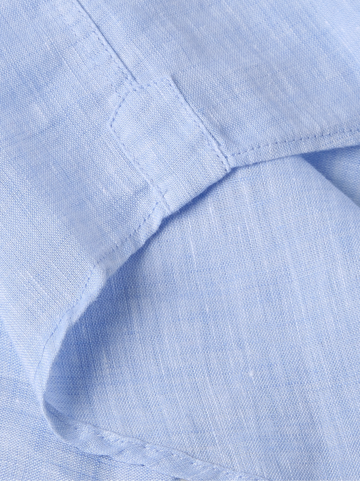 Shop Frescobol Carioca Linen Shirt In Blue