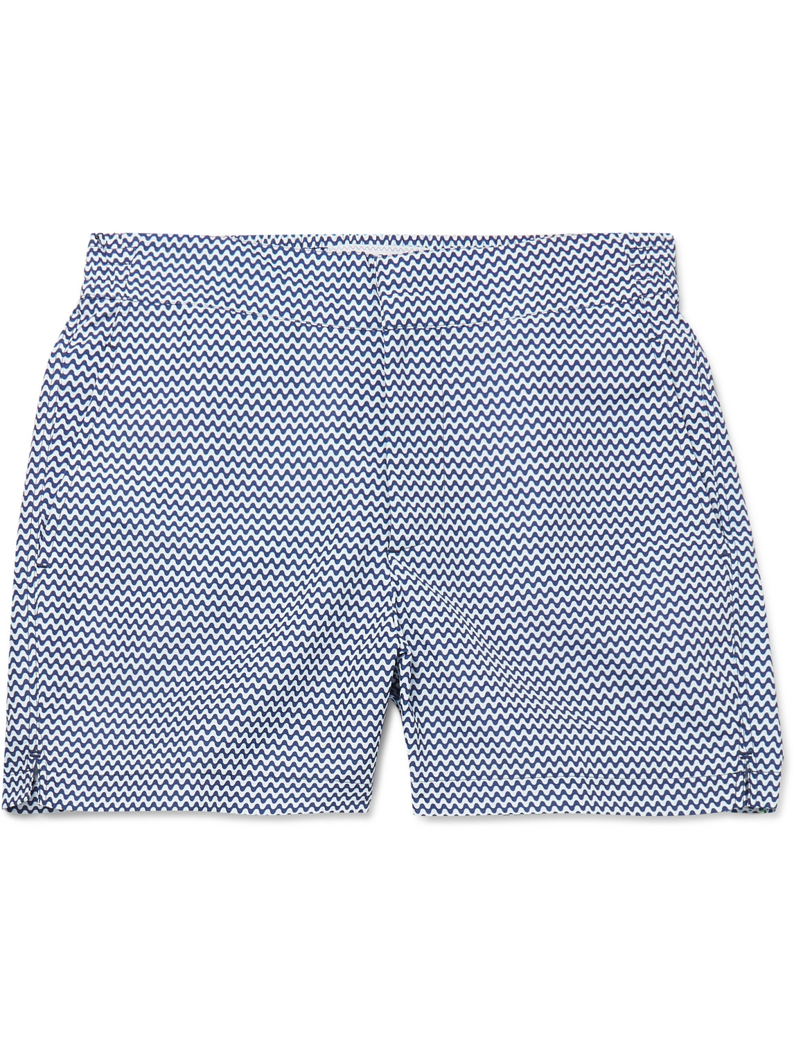 Frescobol Carioca Mid-length Printed Swim Shorts In Blue