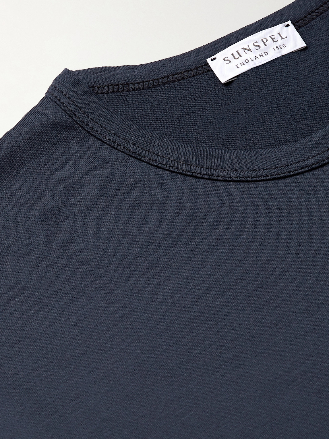 Shop Sunspel Pima Cotton-jersey T-shirt In Blue