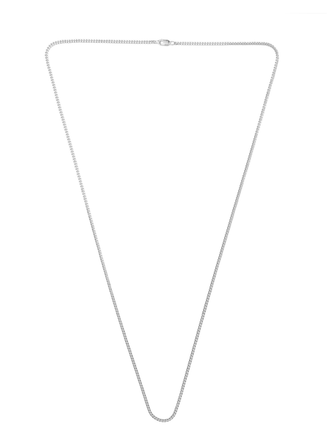Miansai Rhodium-plated Sterling Silver Cuban Chain Necklace In Silver