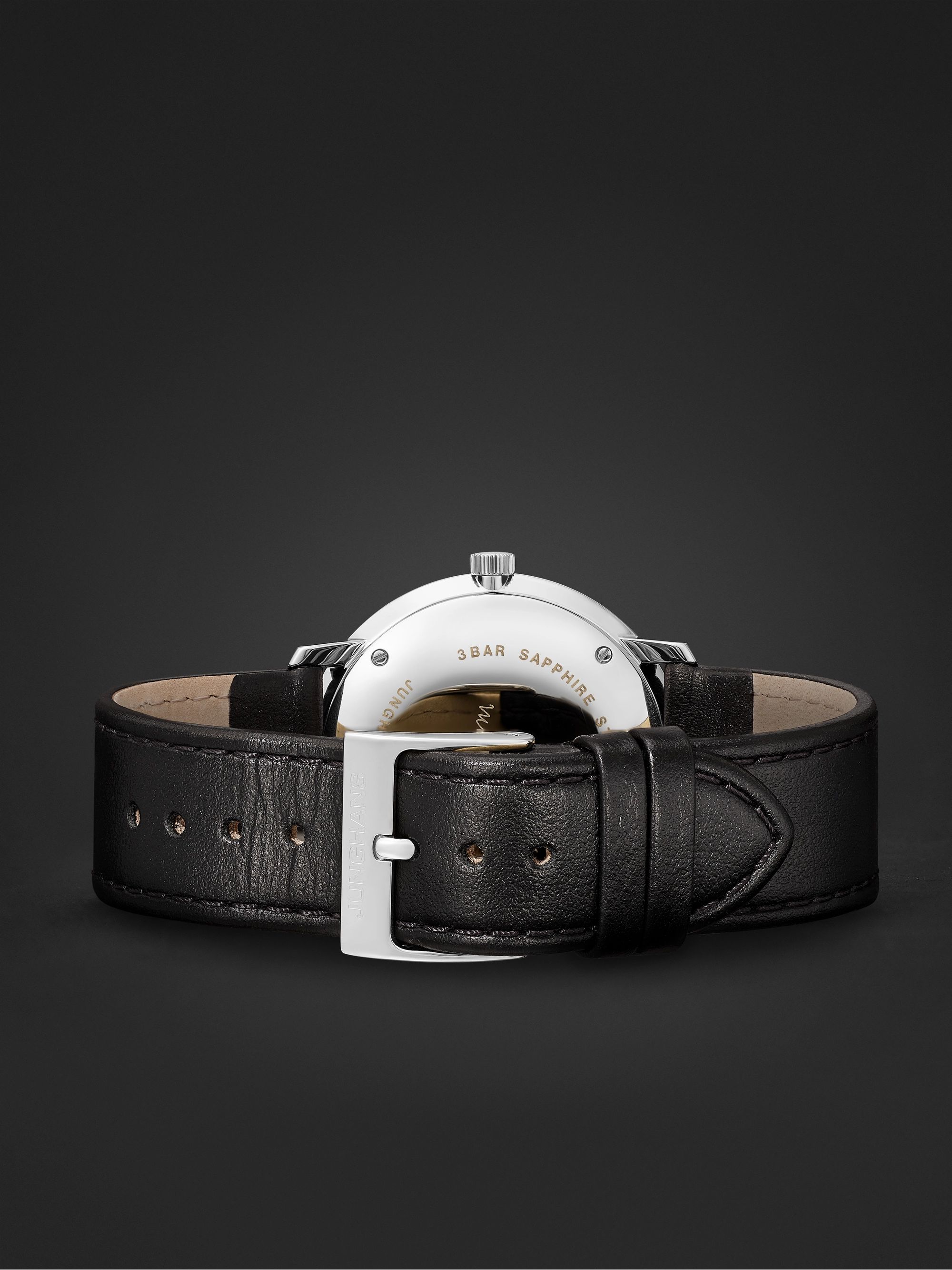 JUNGHANS Max Bill Automatic 38mm Stainless Steel and Leather Watch, Ref. No. 027/4700.02
