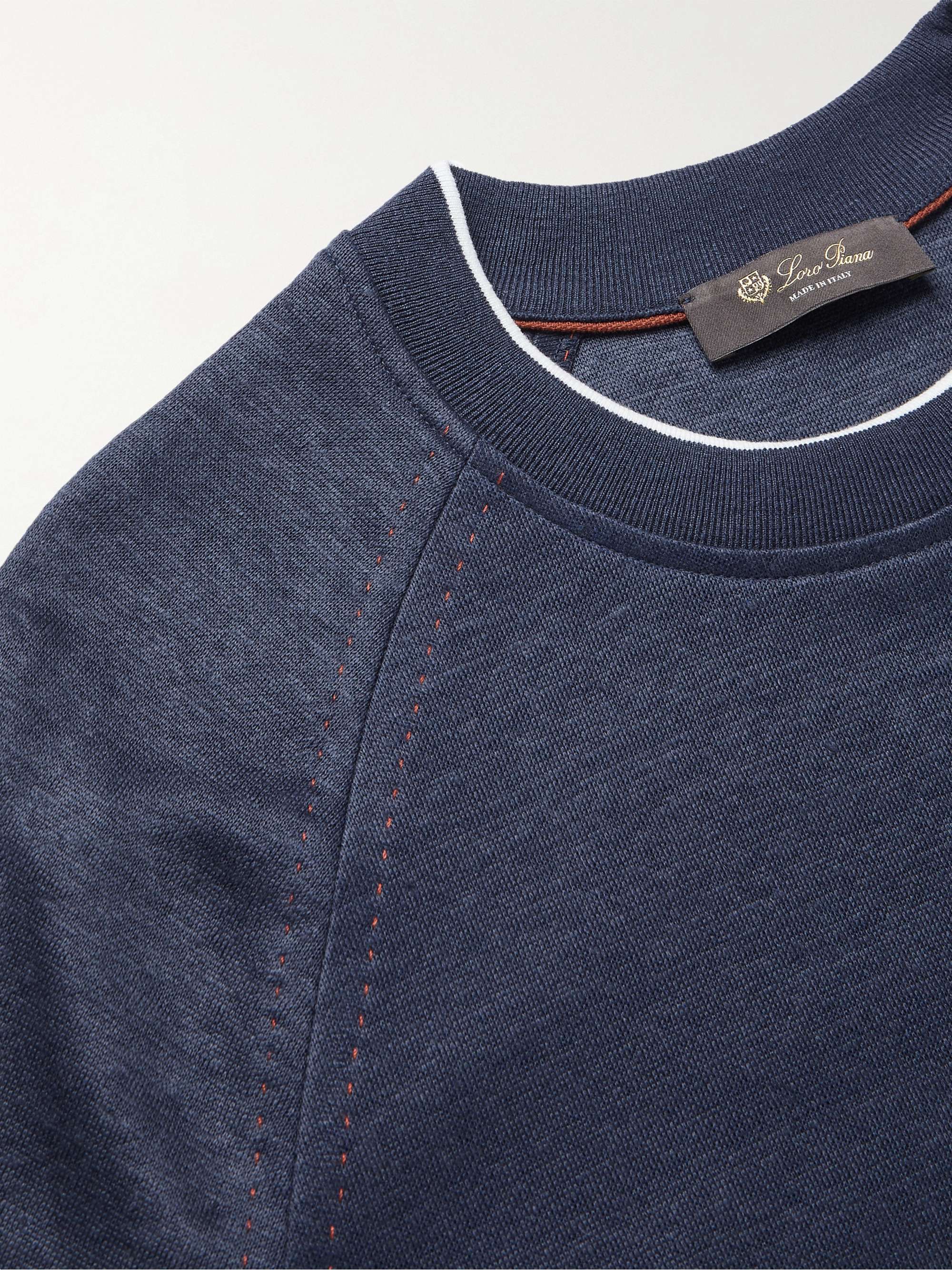 LORO PIANA Drysdale Linen-Blend Jersey Sweatshirt