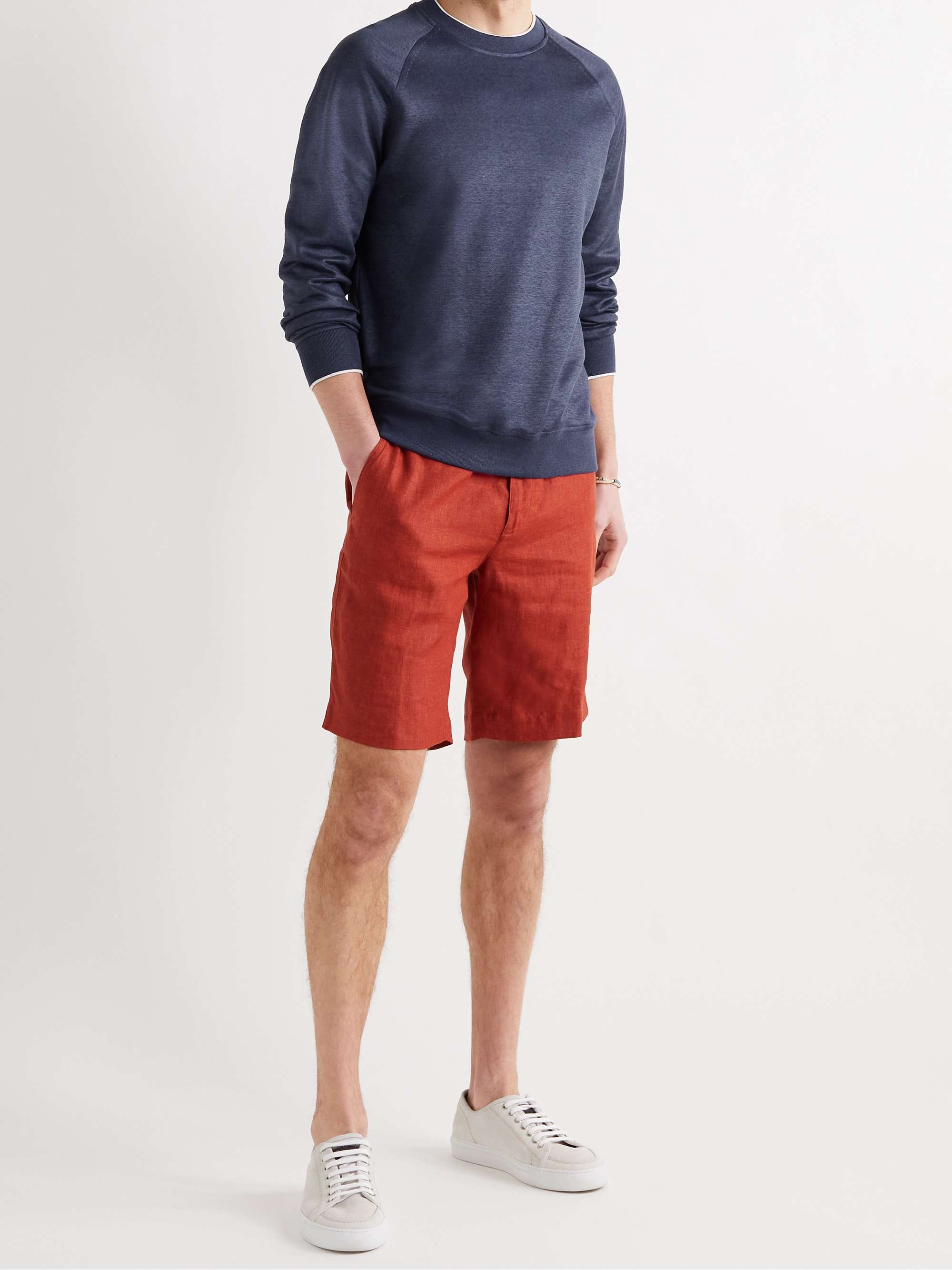 LORO PIANA Drysdale Linen-Blend Jersey Sweatshirt