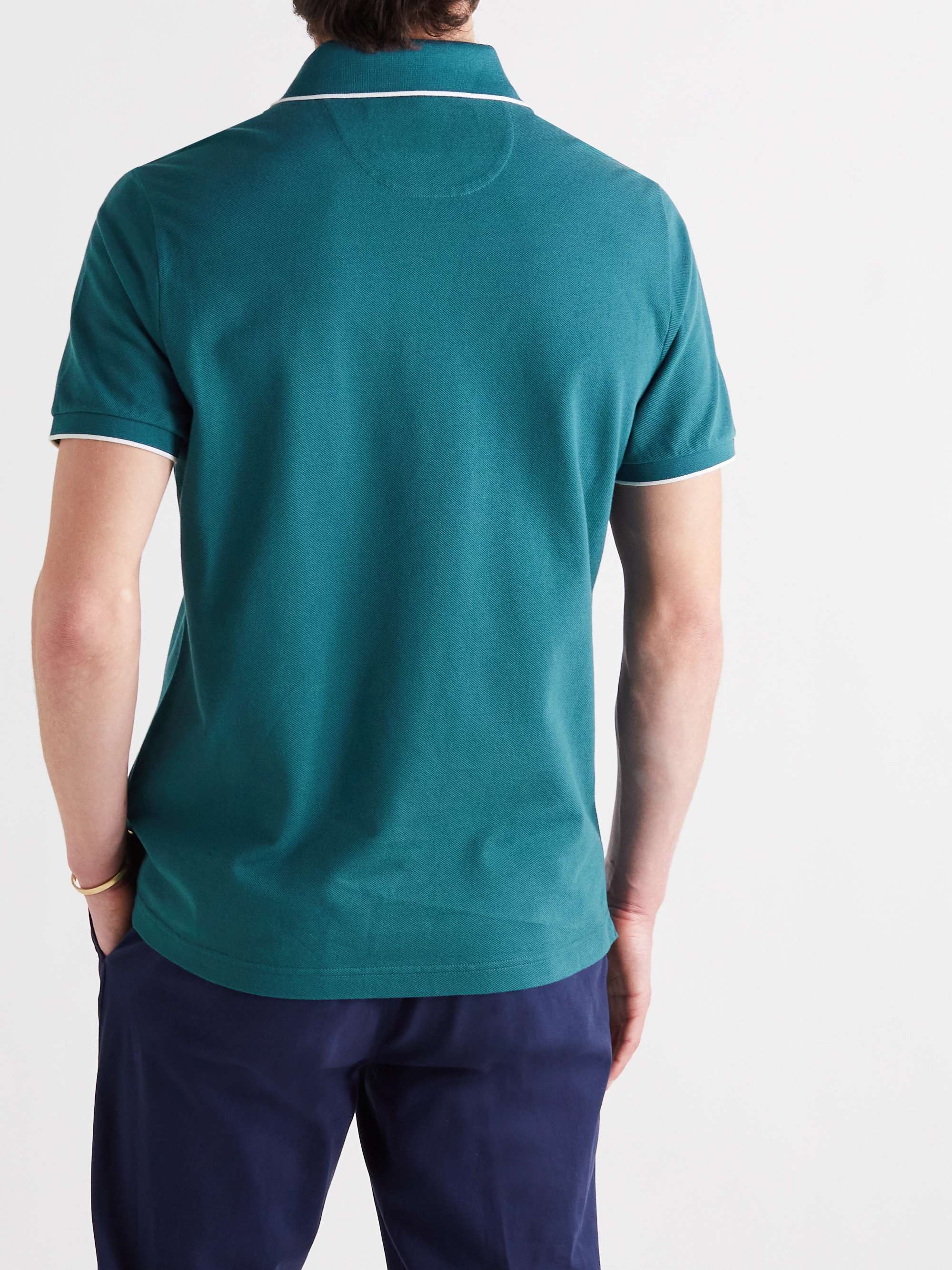 LORO PIANA Regatta Stretch-Cotton Piqué Polo Shirt