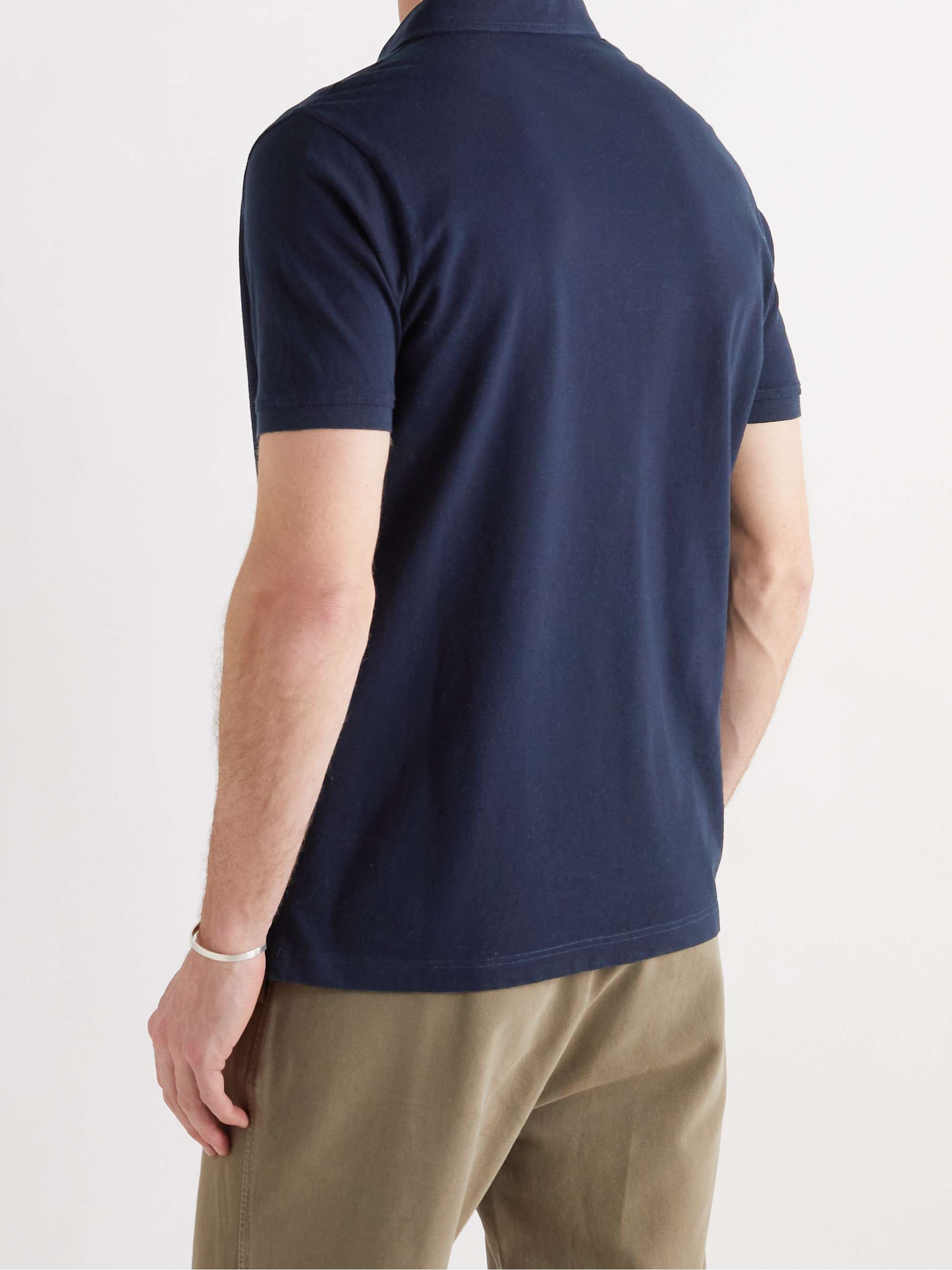 LORO PIANA Cotton-Piqué Polo Shirt