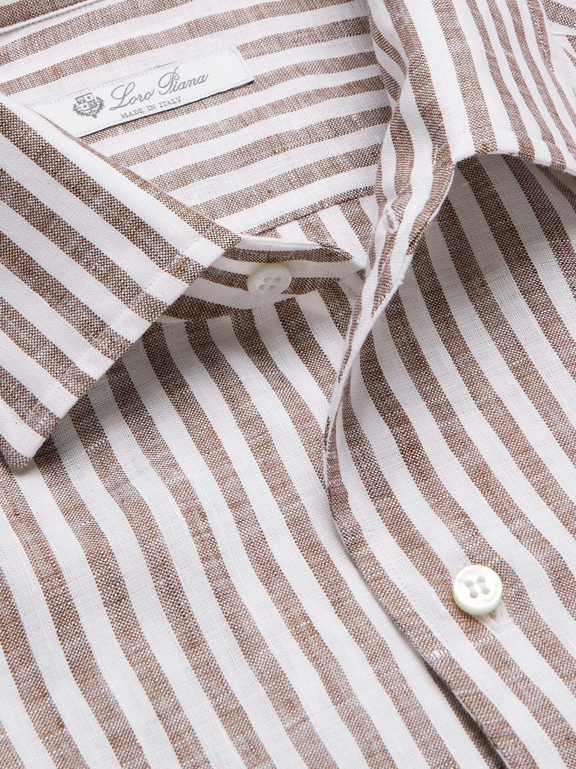 LORO PIANA Striped Linen Shirt