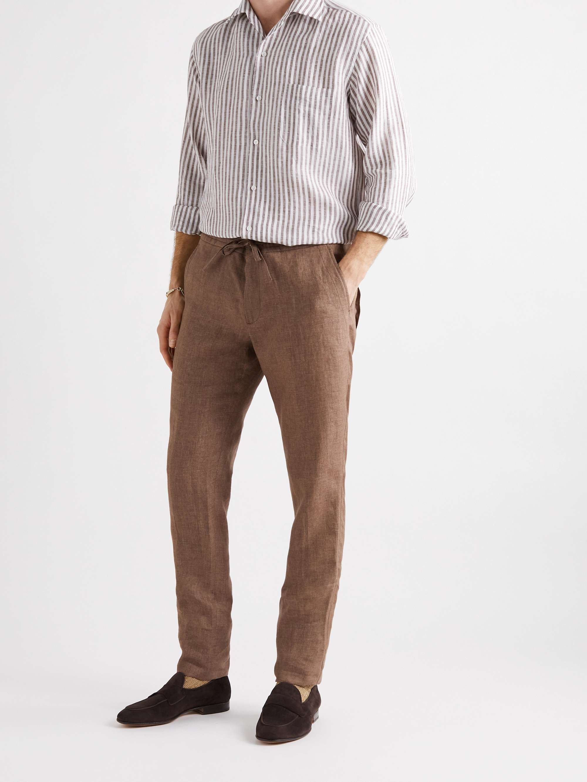 LORO PIANA Striped Linen Shirt