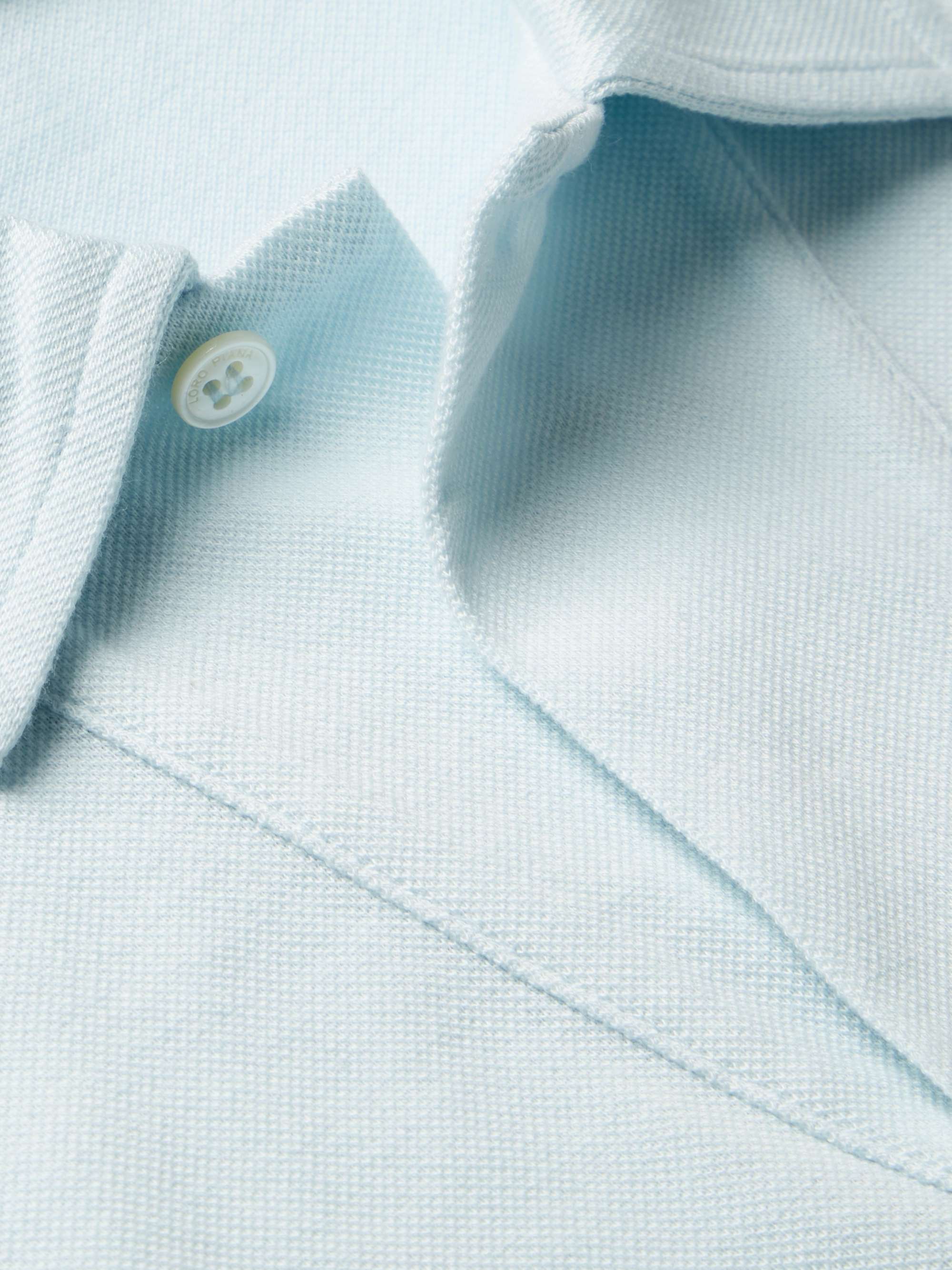 LORO PIANA Cotton-Piqué Polo Shirt