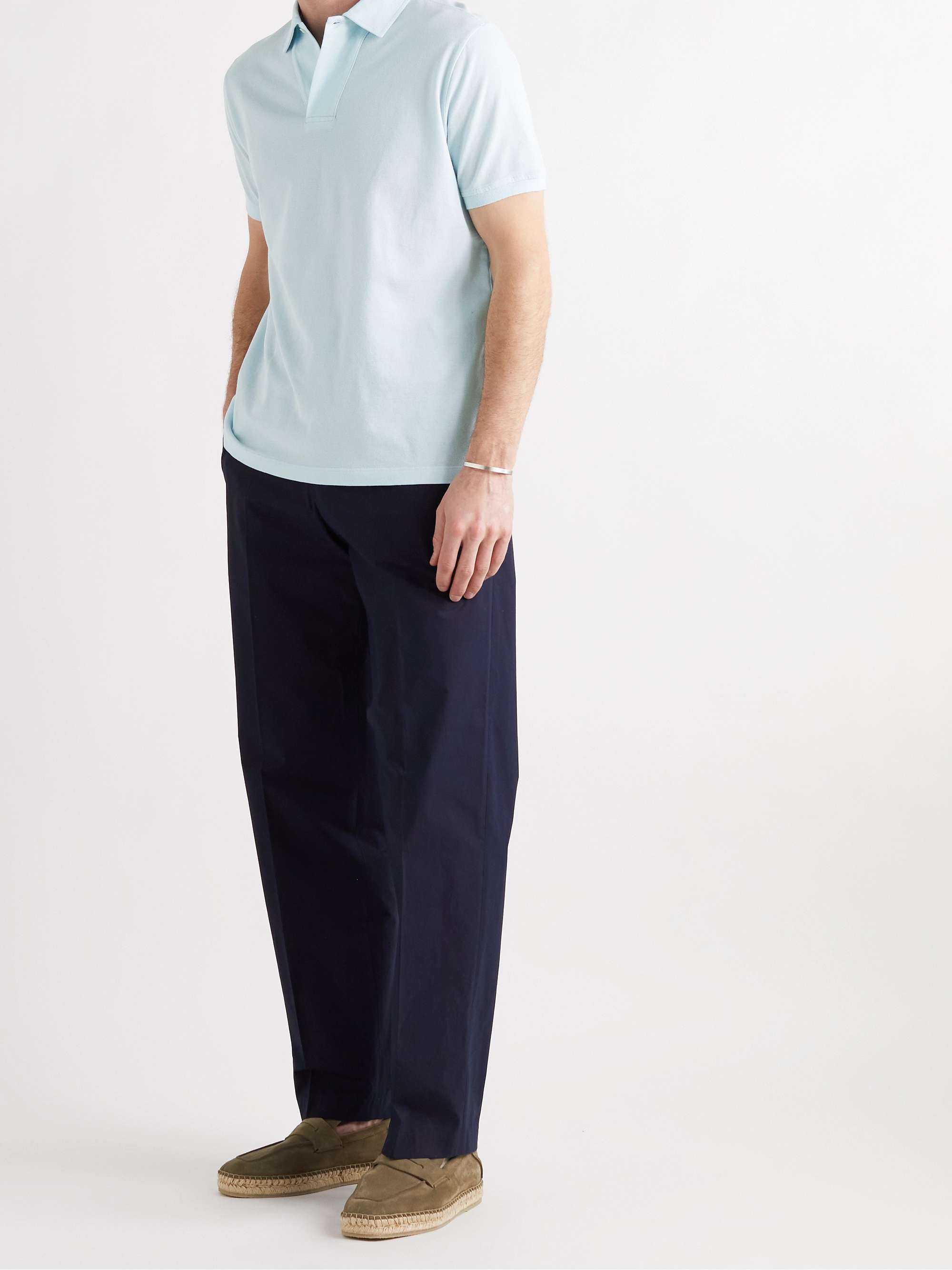 LORO PIANA Cotton-Piqué Polo Shirt