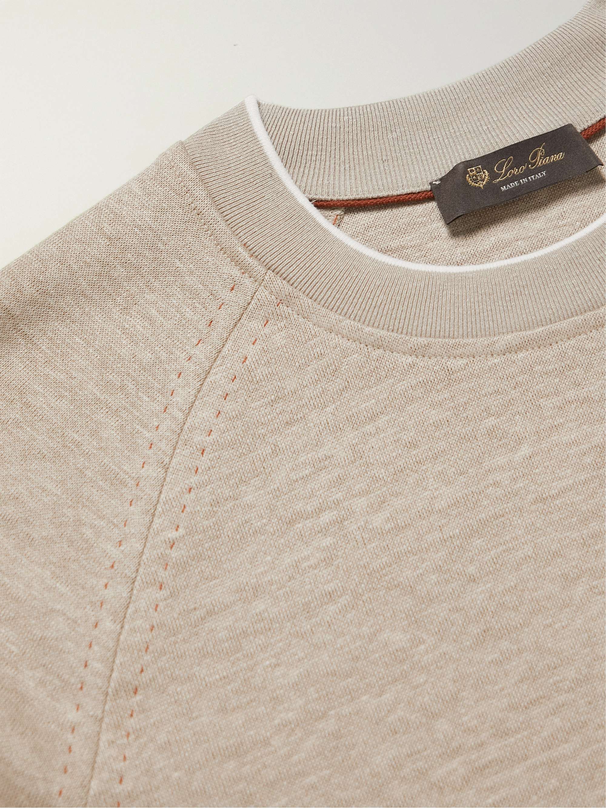 LORO PIANA Drysdale Linen-Blend Jersey Sweatshirt