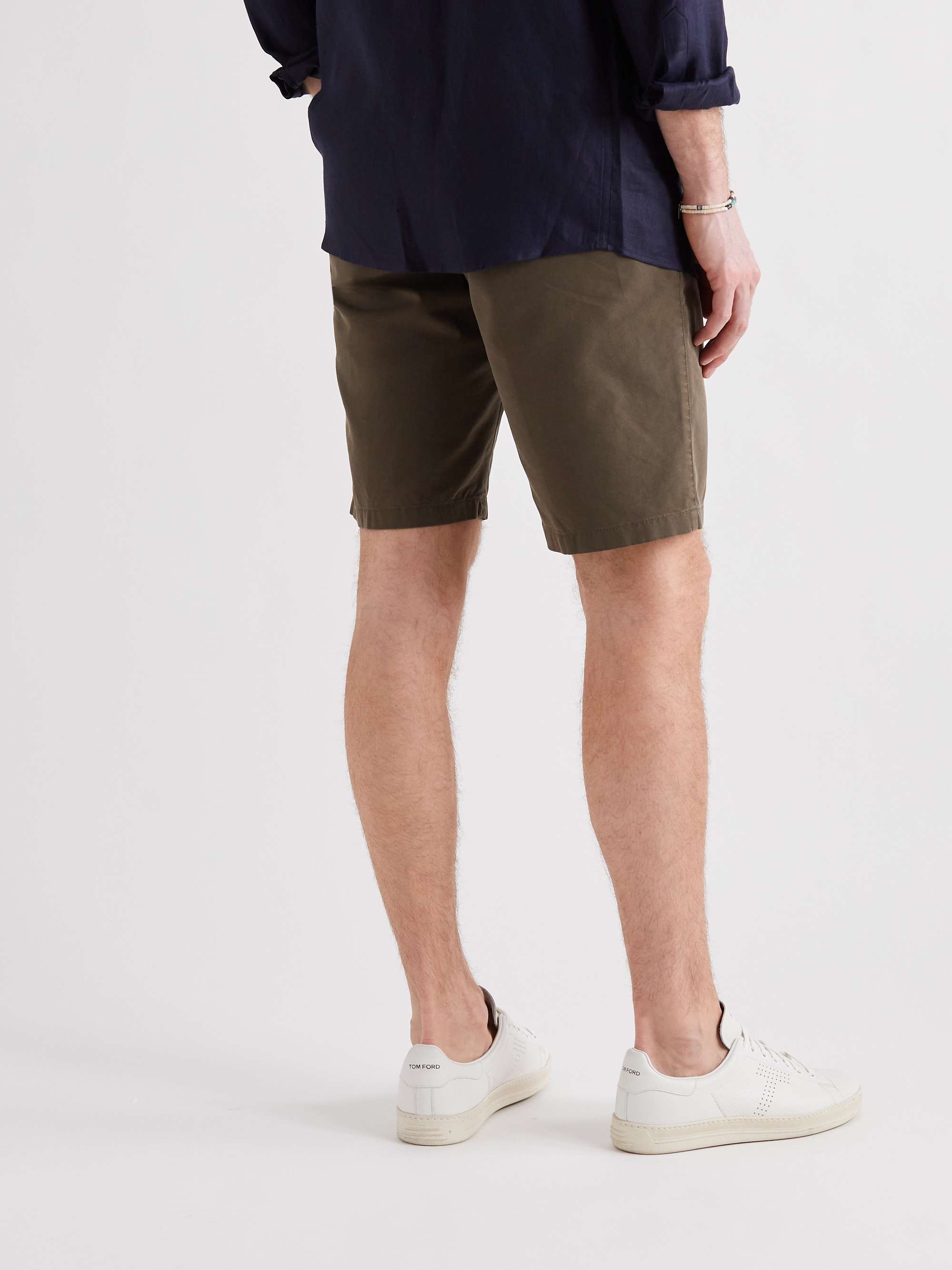 LORO PIANA Slim-Fit Stretch-Cotton Shorts