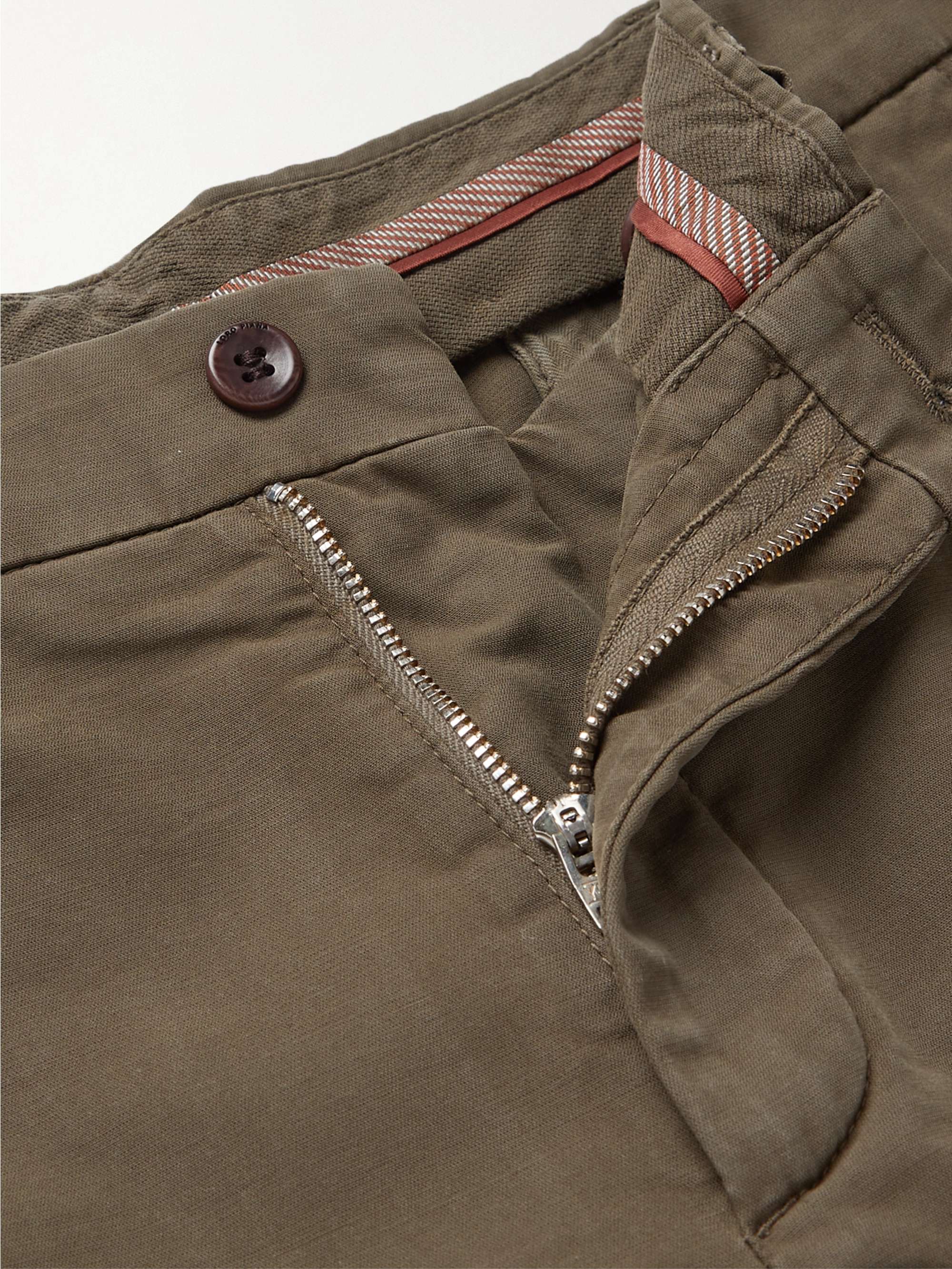 LORO PIANA Slim-Fit Stretch-Cotton Shorts