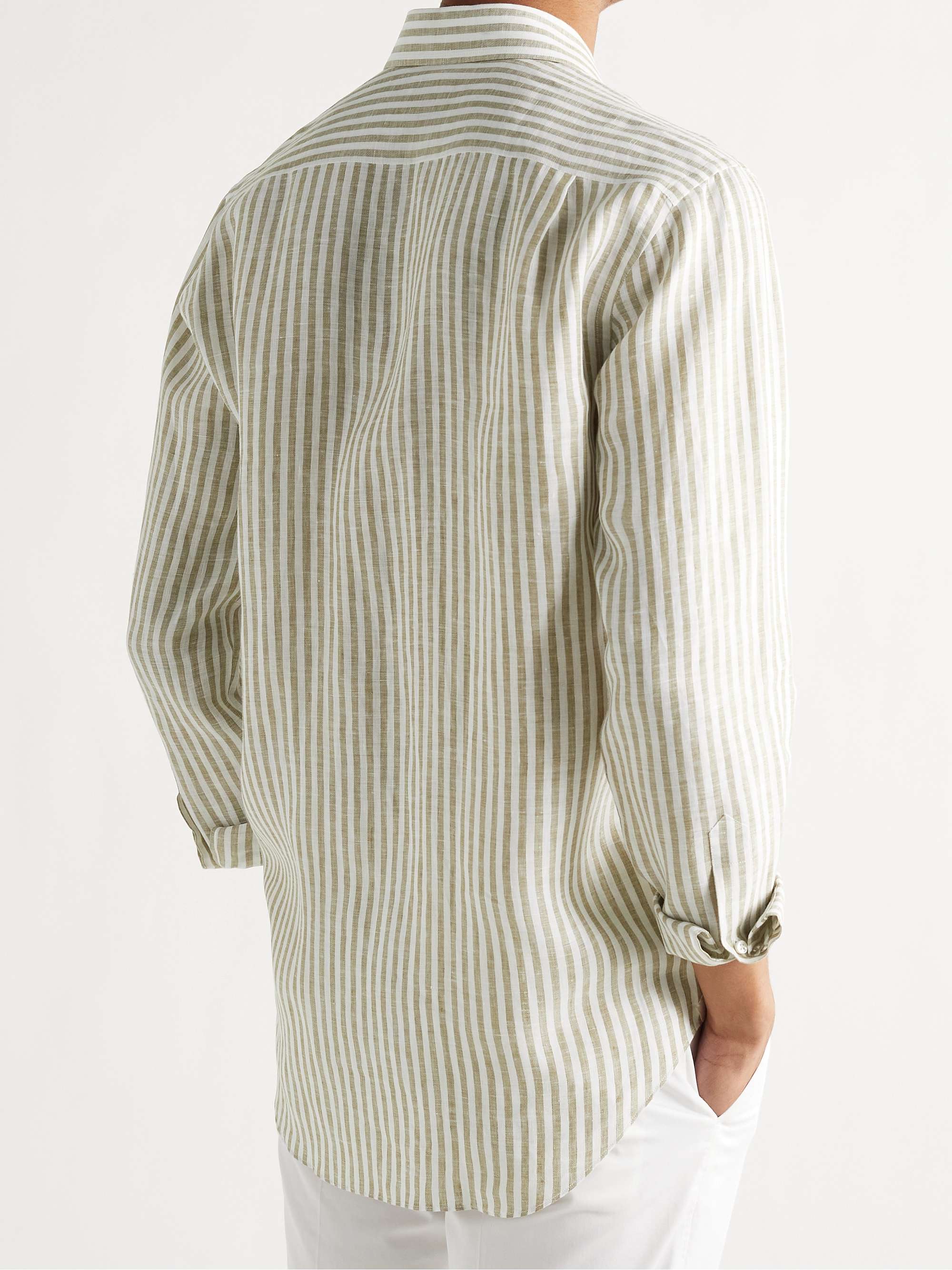 LORO PIANA Striped Linen Shirt