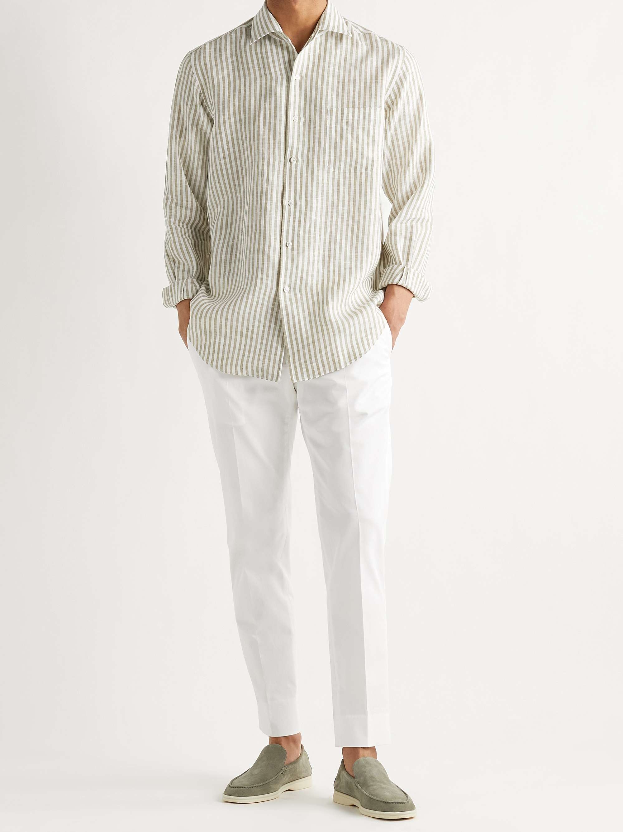 LORO PIANA Striped Linen Shirt