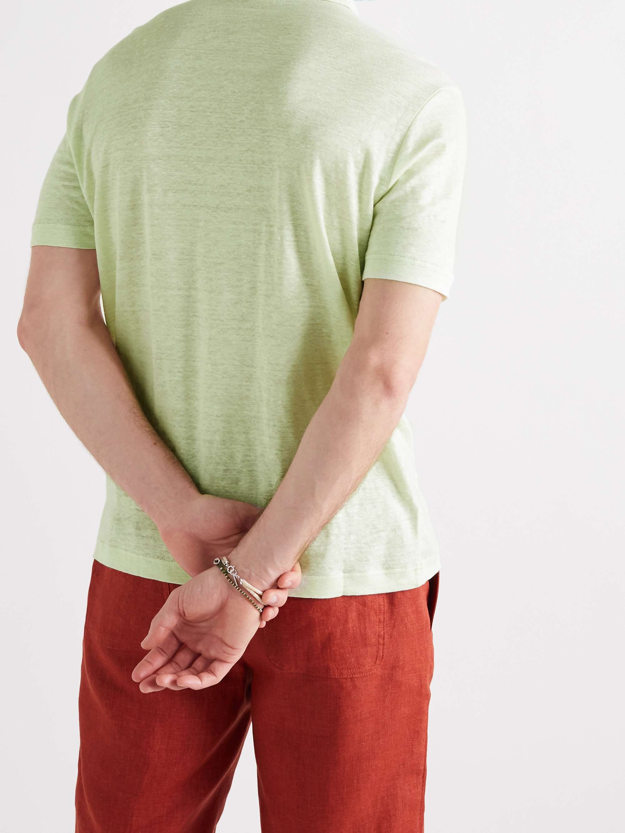 LORO PIANA Linen-Jersey Polo Shirt