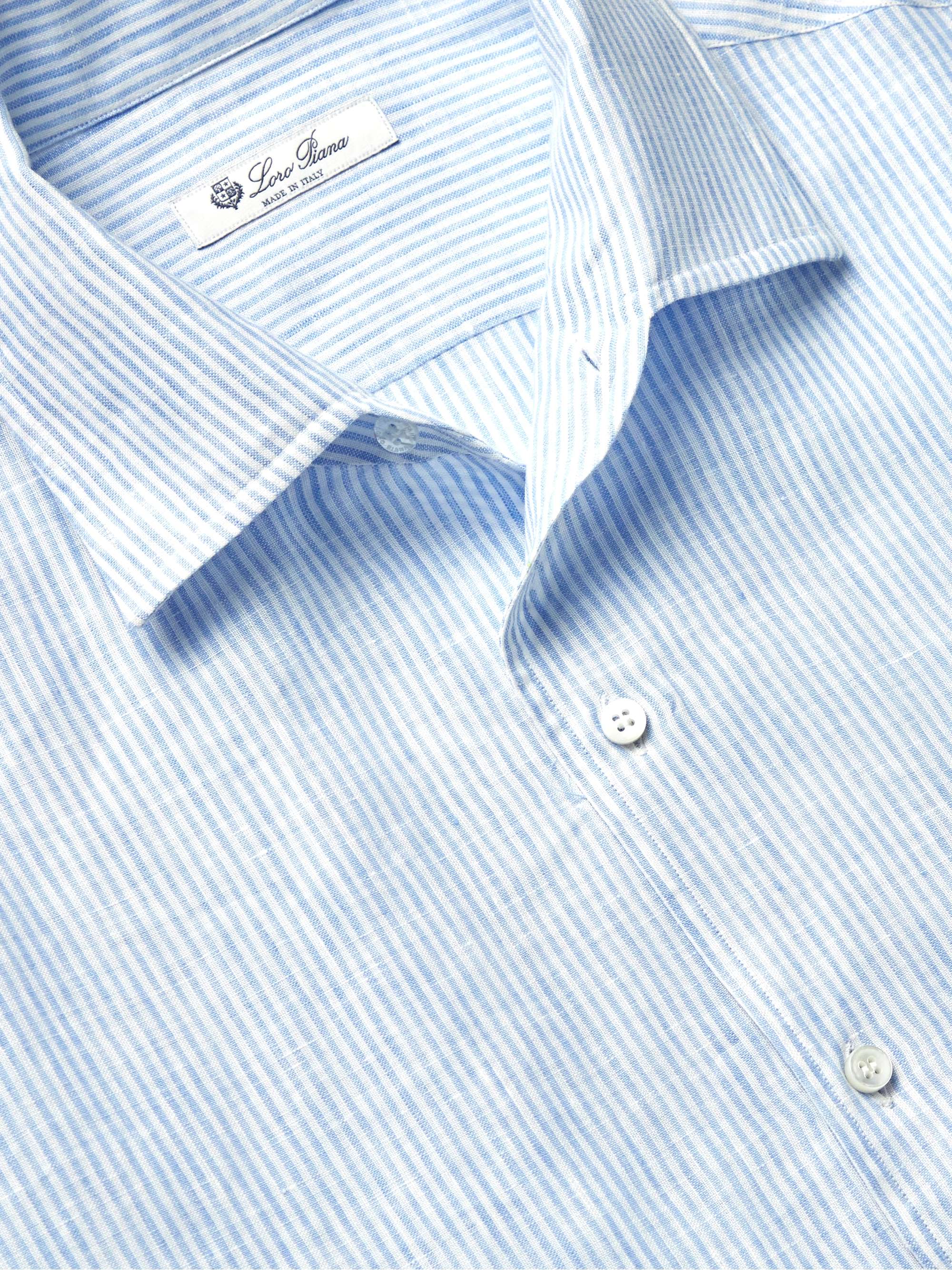 LORO PIANA Striped Linen Shirt