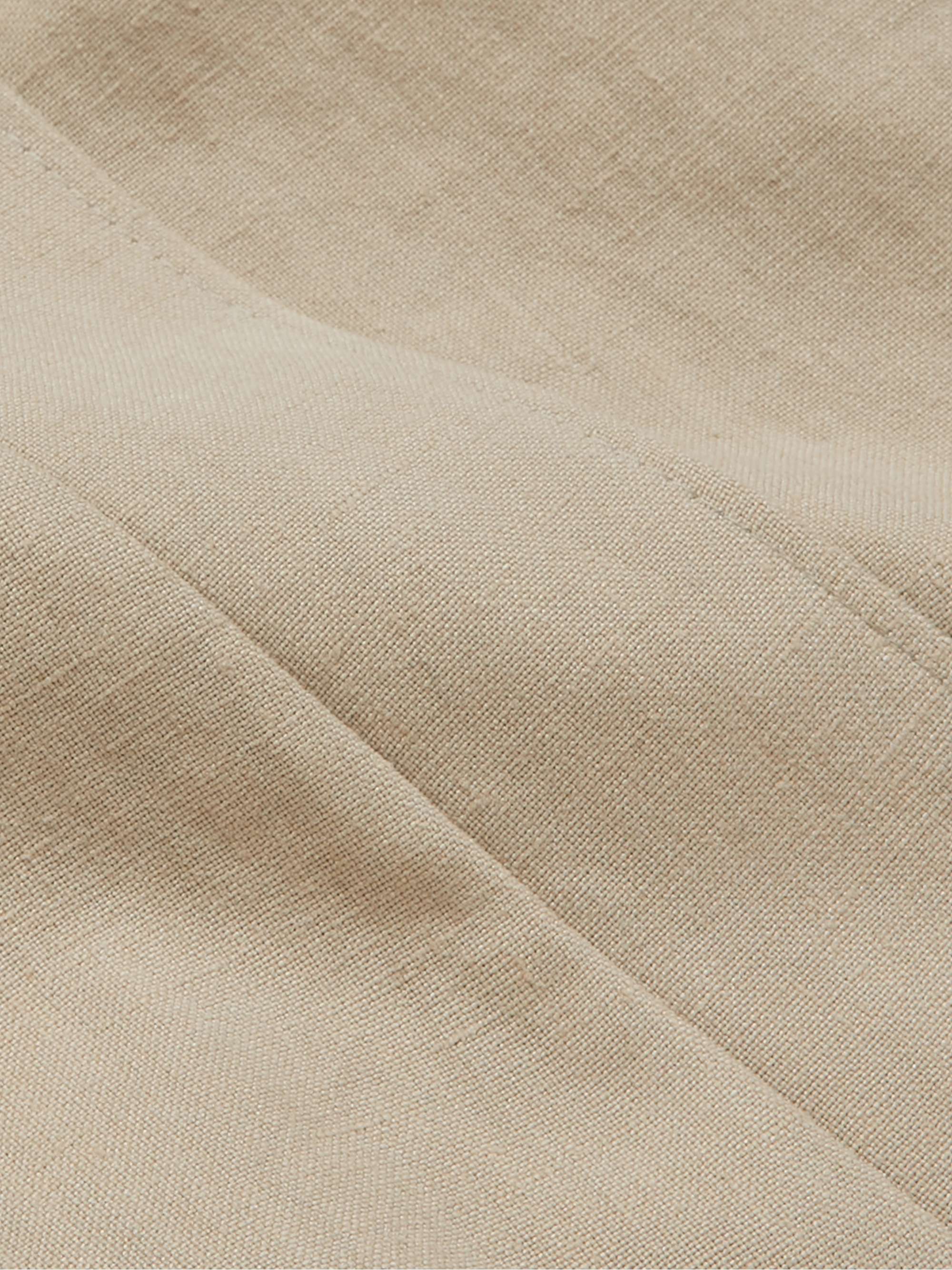 LORO PIANA Camp-Collar Linen Bomber Jacket