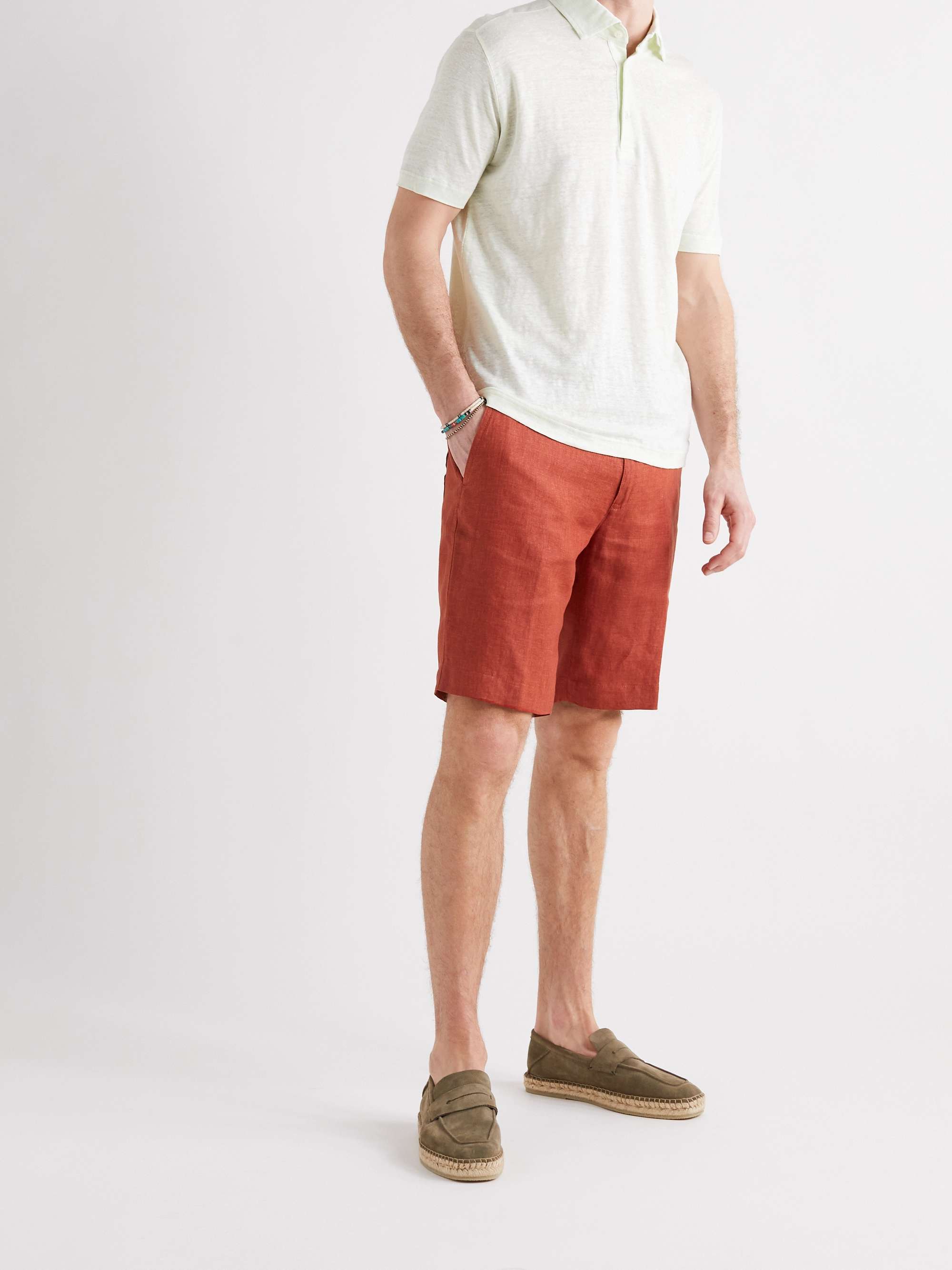 LORO PIANA Slim-Fit Linen Drawstring Bermuda Shorts
