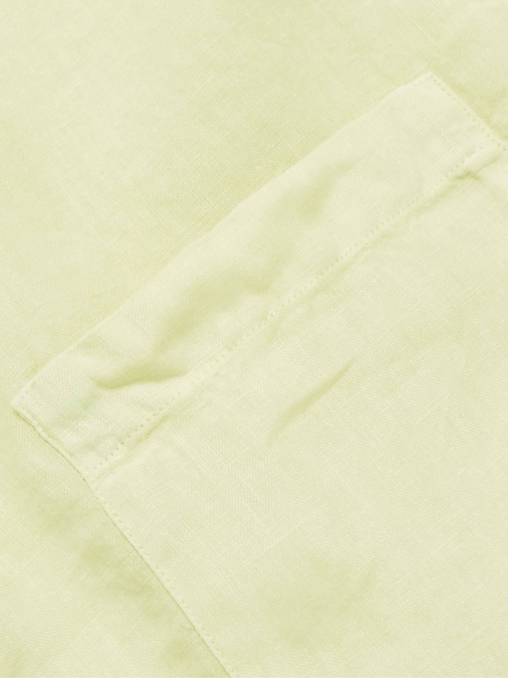 LORO PIANA Andre Linen Half-Placket Shirt