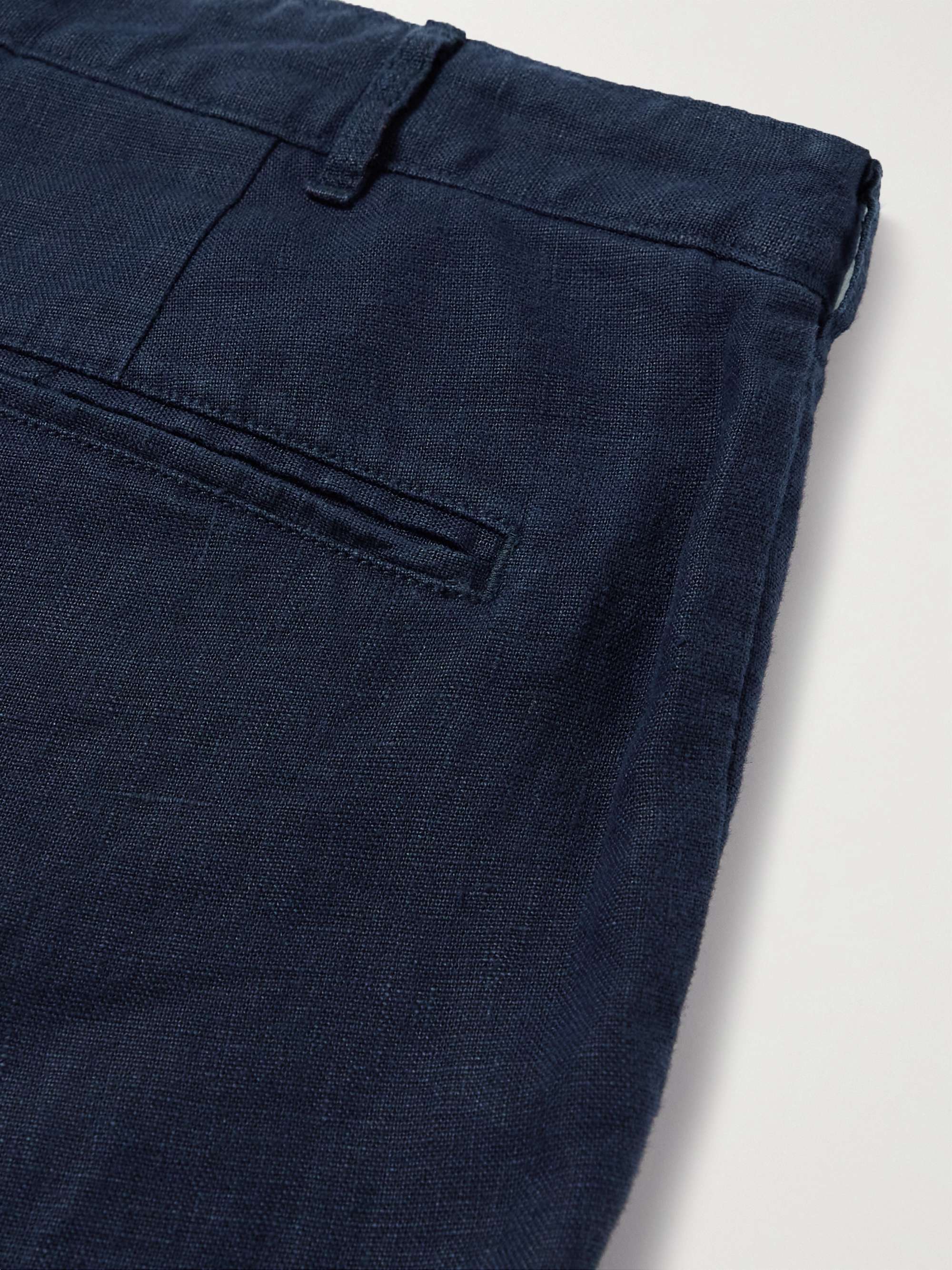 ALEX MILL Tapered Pleated Linen Suit Trousers