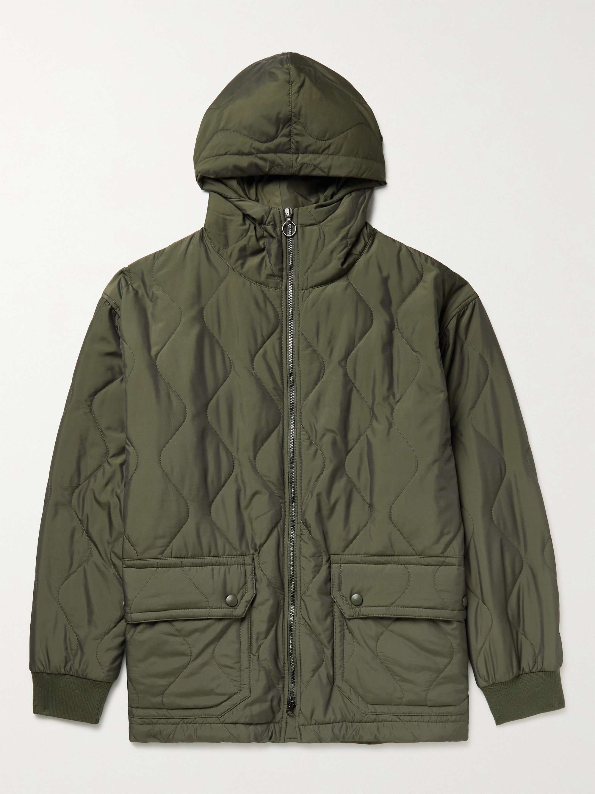 BARENA Padded Quilted Nylon Blend Hooded Parka for Men MR PORTER