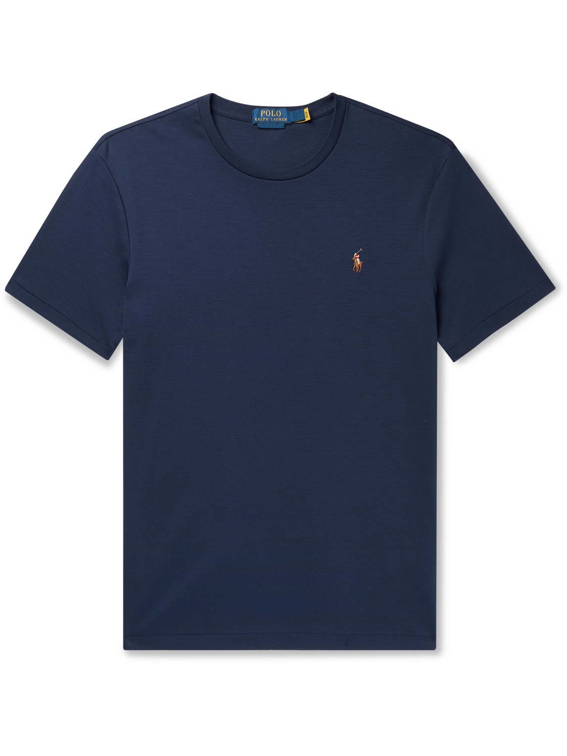 Polo Ralph Lauren Polo-embroidered Cotton-jersey T-shirt In Dark ModeSens