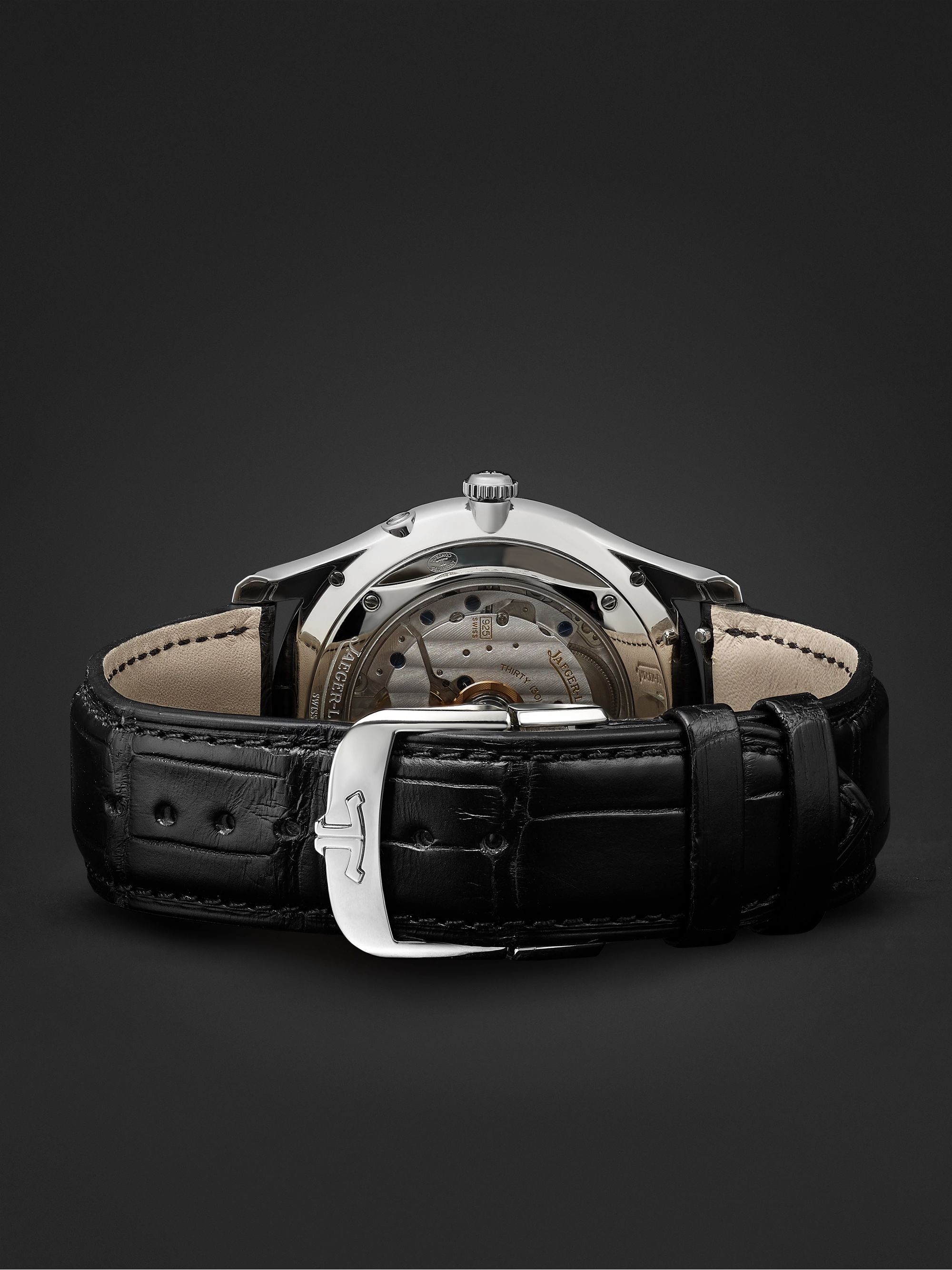 JAEGER-LECOULTRE Master Ultra Thin Automatic Moon-Phase 39mm Stainless Steel and Alligator Watch, Ref. No. 1368471