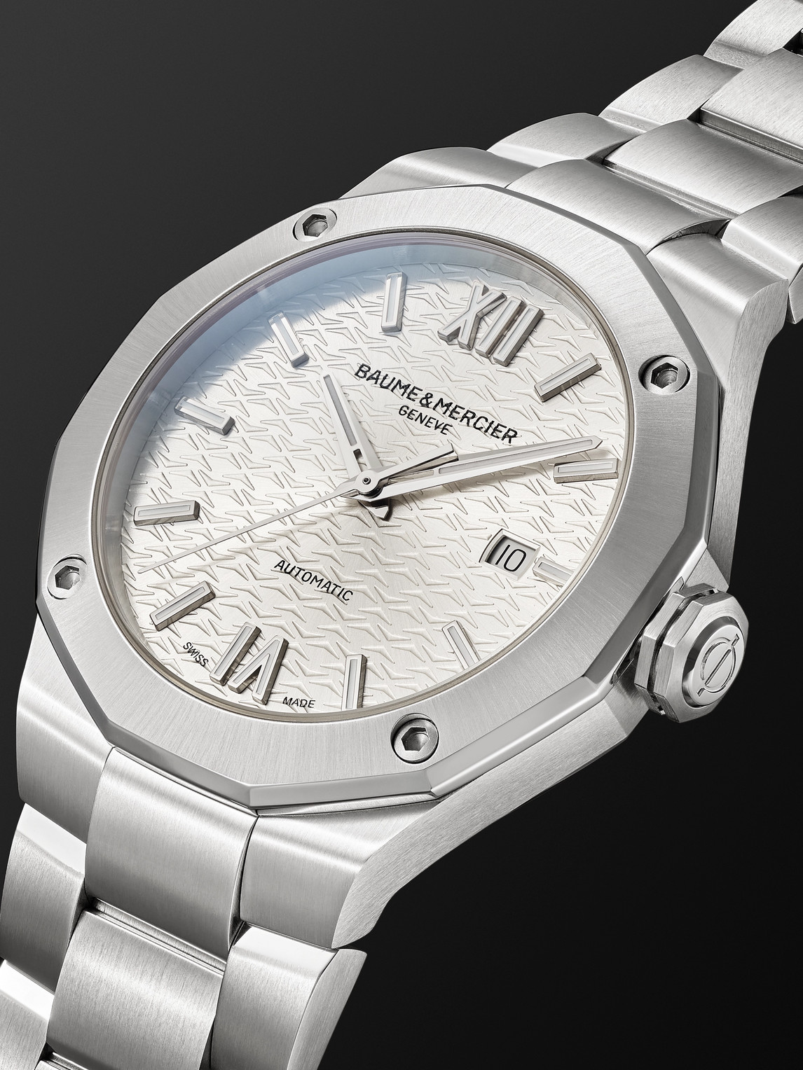 Shop Baume & Mercier Riviera Automatic 42mm Stainless Steel Watch, Ref. No. M0a10622 In Silver