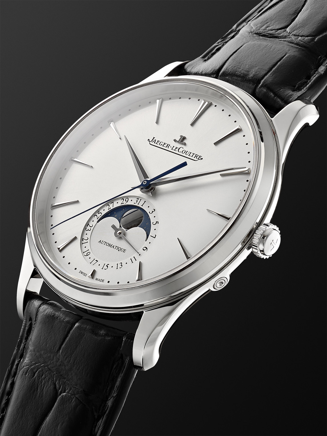  Jaeger-lecoultre - Master Ultra Thin Automatic Moon-phase 39mm Stainless Steel And Alligator Watch, Ref. No. 1368430 - Men - White 