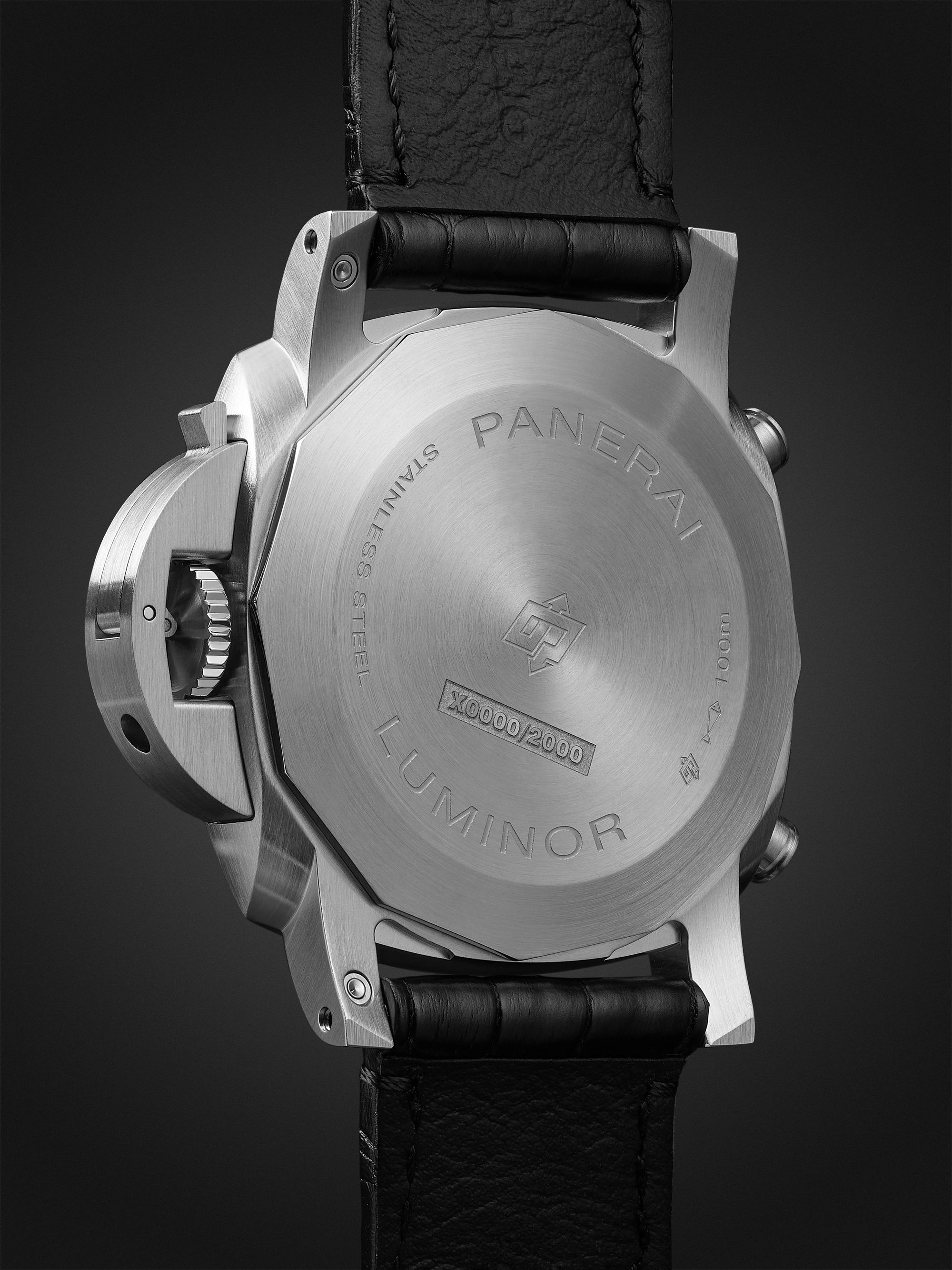 PANERAI Luminor Chrono Automatic Chronograph 44mm Stainless Steel and Alligator Watch, Ref. No. PAM01109