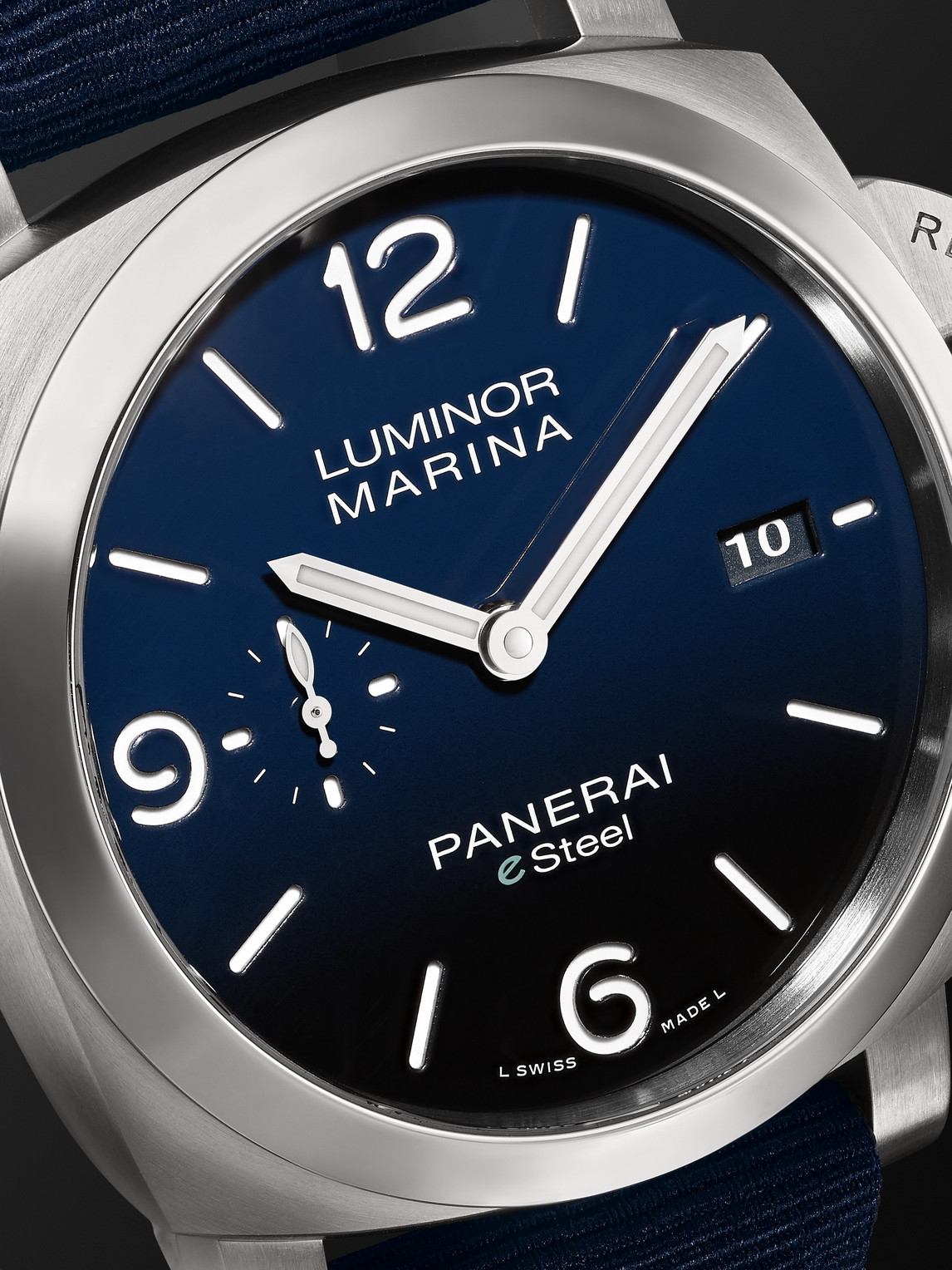 Shop Panerai Luminor Marina Automatic 44mm Esteel And Recycled Pet Watch, Ref. No. Pam01157 In Blue