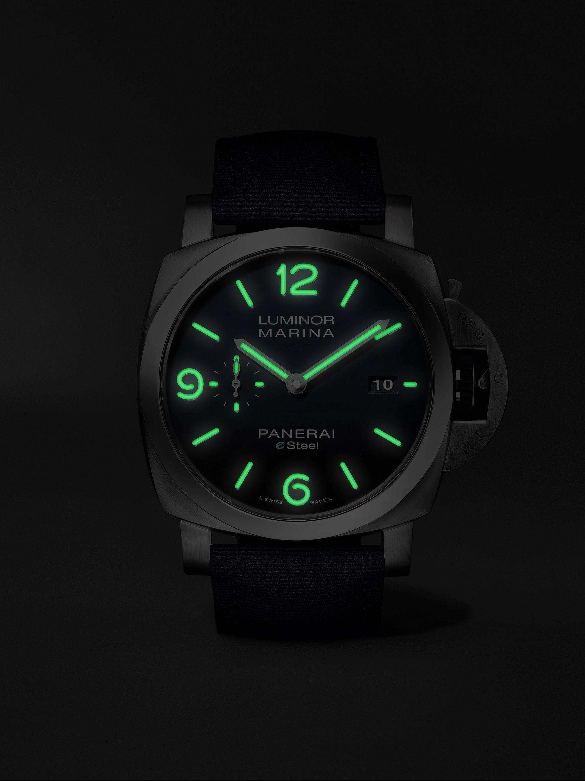 PANERAI Luminor Marina Automatic 44mm eSteel and Recycled PET Watch, Ref. No. PAM01157