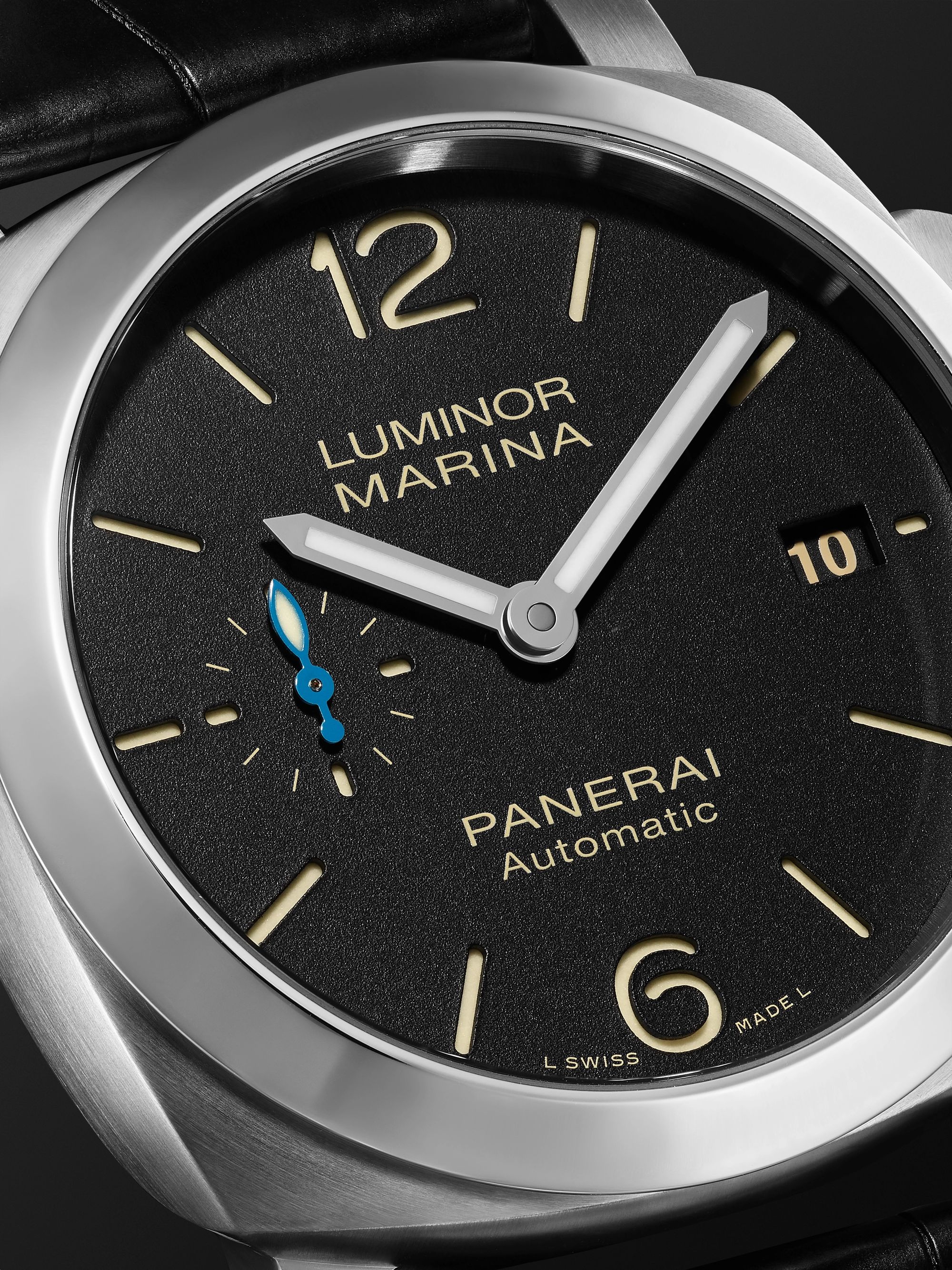 PANERAI Luminor Marina Quaranta Automatic 40mm Stainless Steel and Alligator Watch, Ref. No. PAM01272